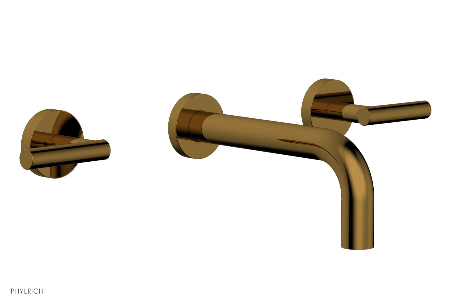 Phylrich TRANSITION Wall Lavatory Set 7 1/2" Spout Lever Handles