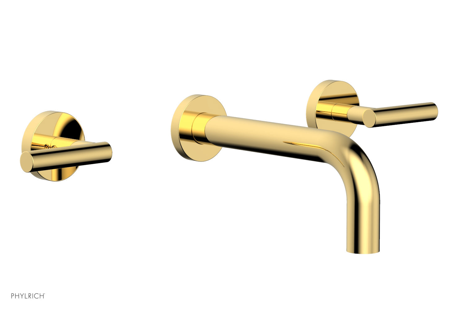 Phylrich TRANSITION Wall Lavatory Set 7 1/2" Spout Lever Handles