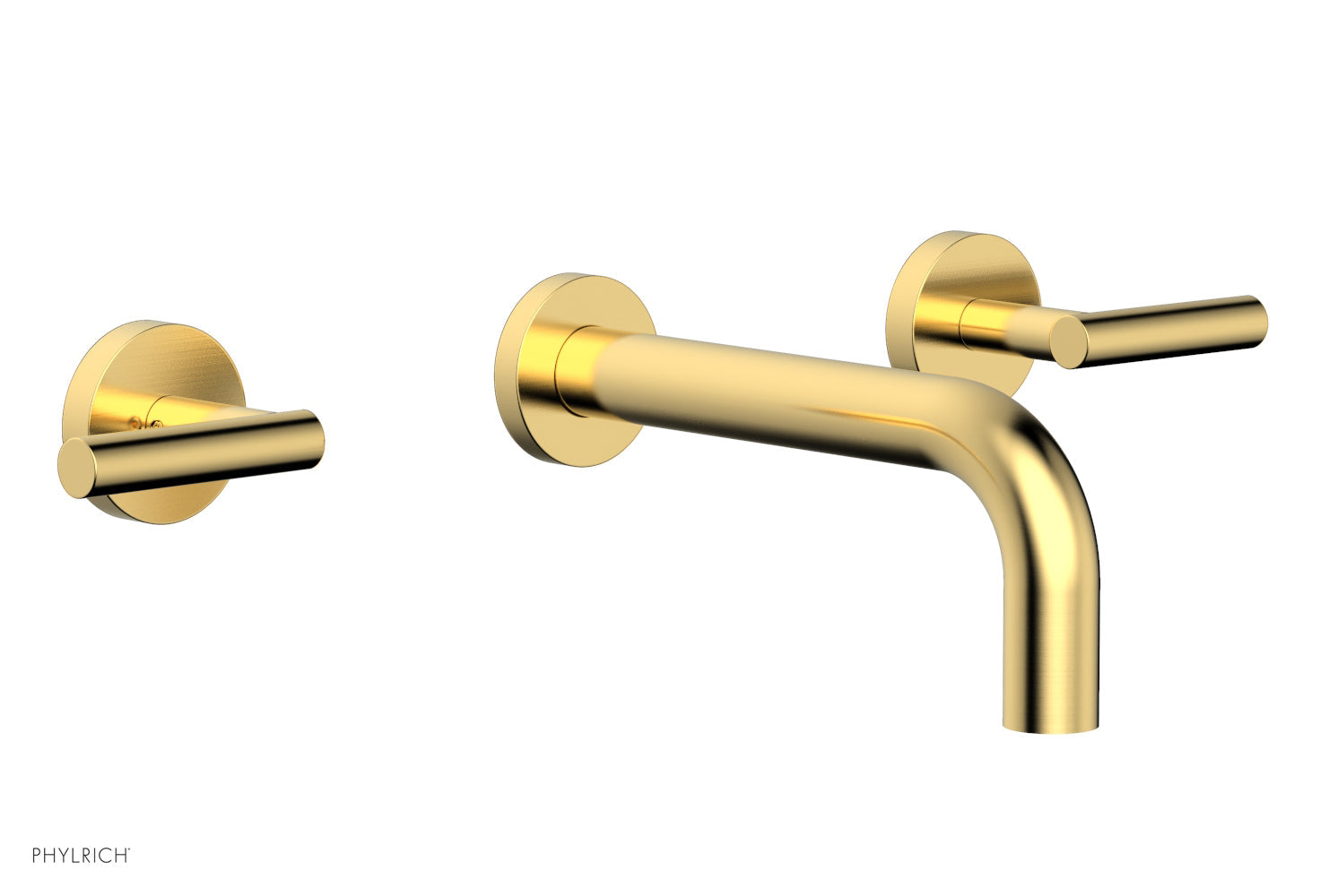 Phylrich TRANSITION Wall Lavatory Set 7 1/2" Spout Lever Handles