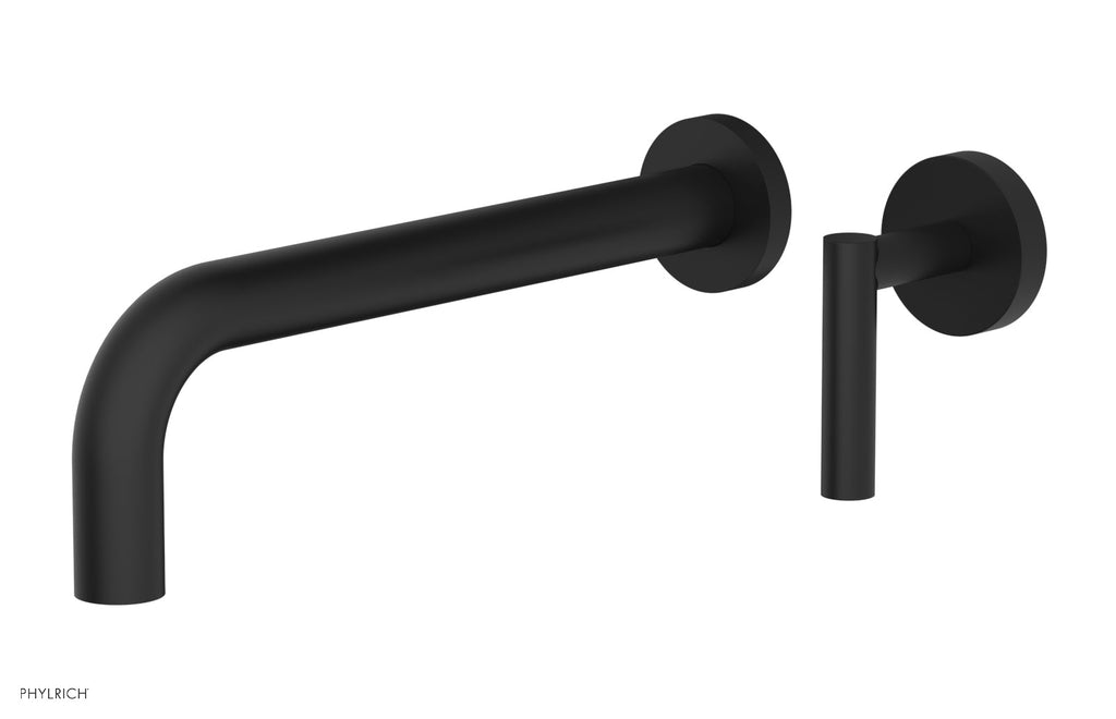10" - Matte Black - Transition Single Handle Wall Lavatory Set - Lever Handle 120-16-10 by Phylrich - New York Hardware