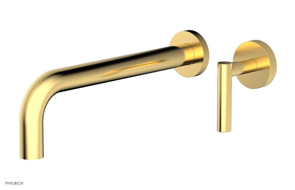 10" - Satin Gold - Transition Single Handle Wall Lavatory Set - Lever Handle 120-16-10 by Phylrich - New York Hardware