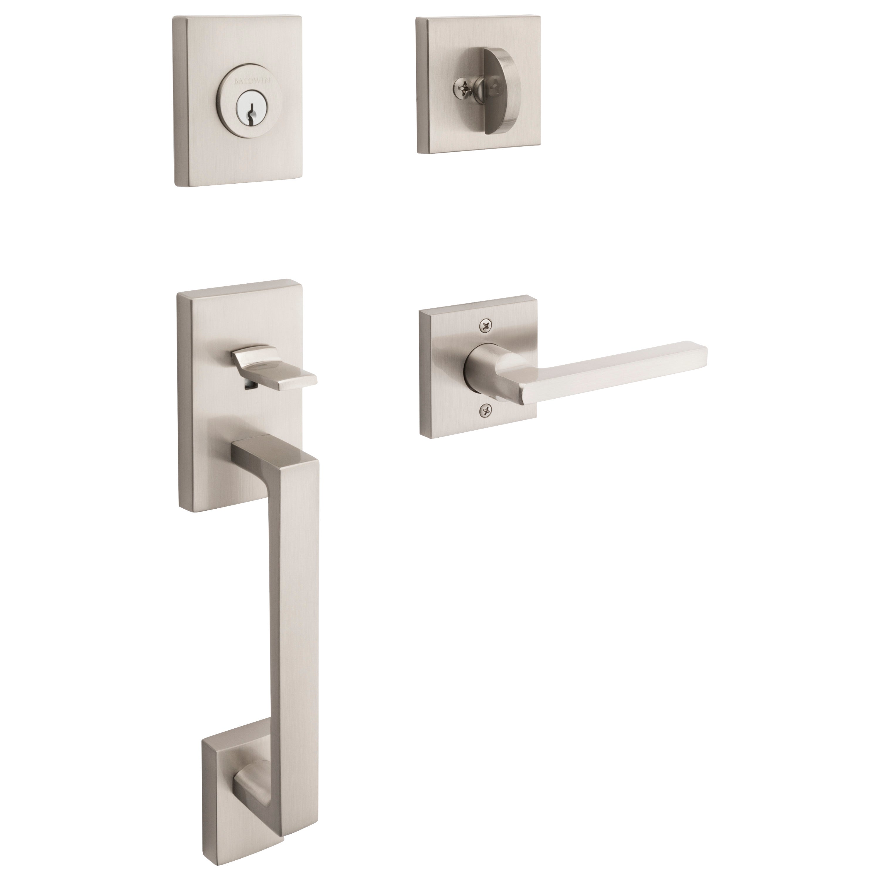 Baldwin Reserve La Jolla Single Cylinder Handleset With Square Lever