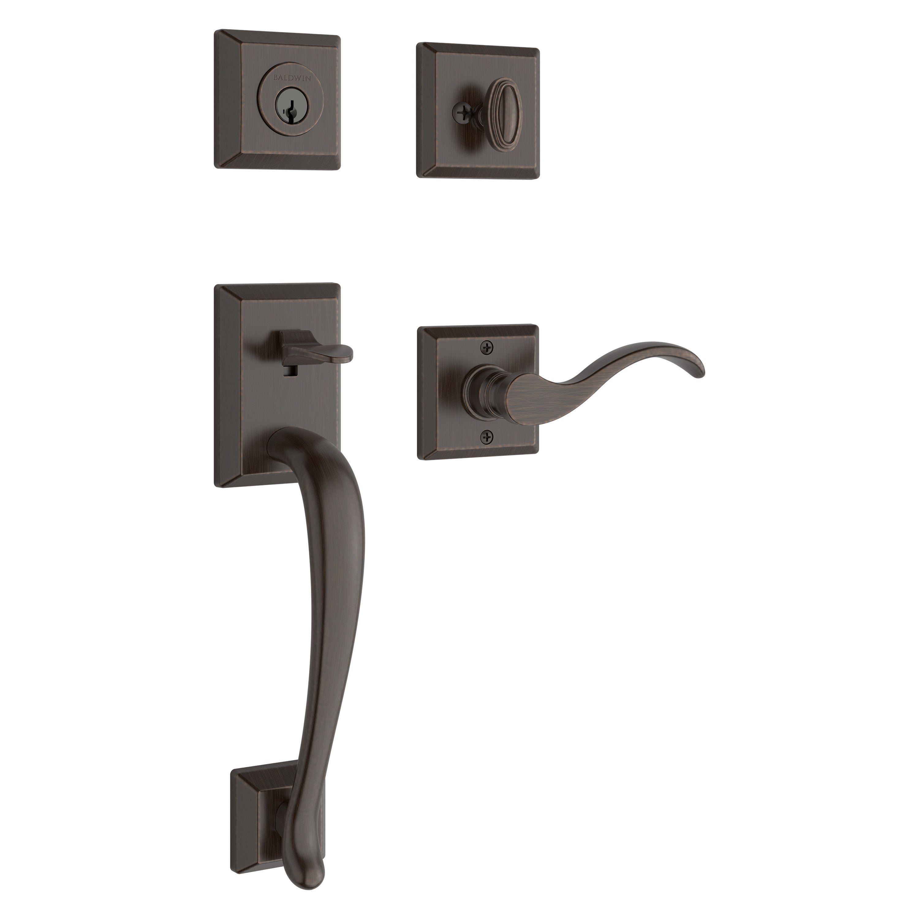 Baldwin Reserve Napa Single Cylinder Handleset With Curve Lever