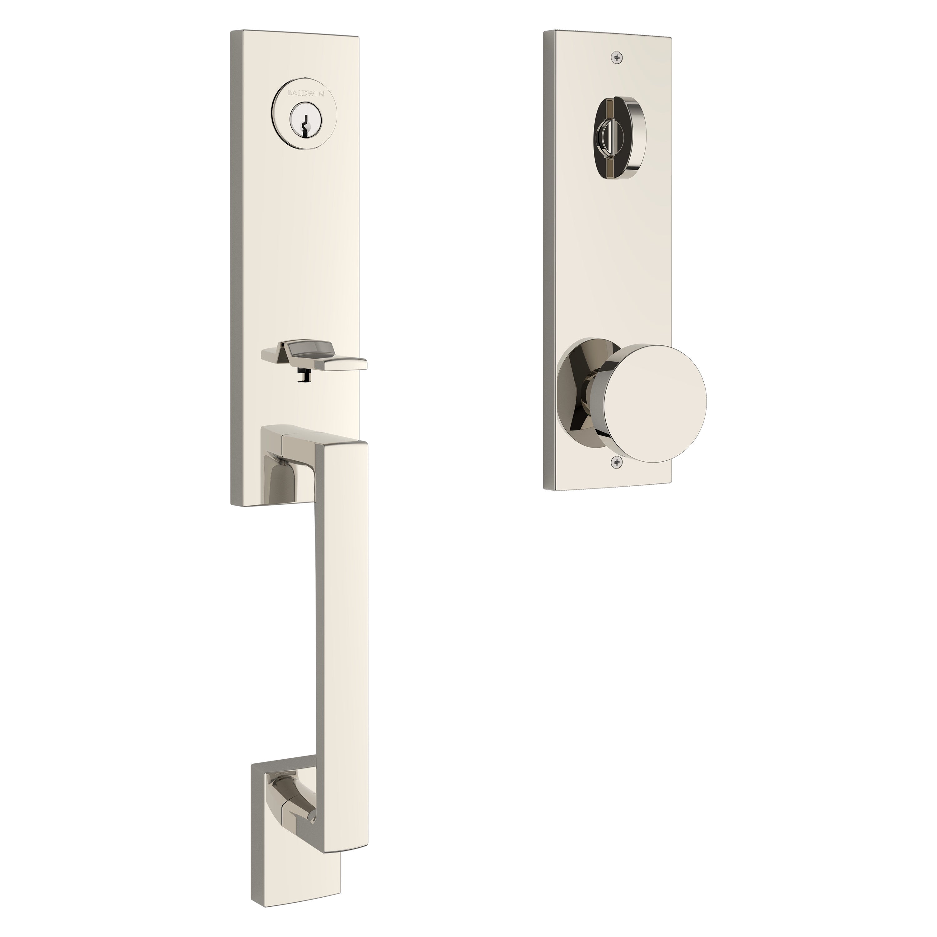 Baldwin Reserve Seattle Handleset With Contemporary Knob