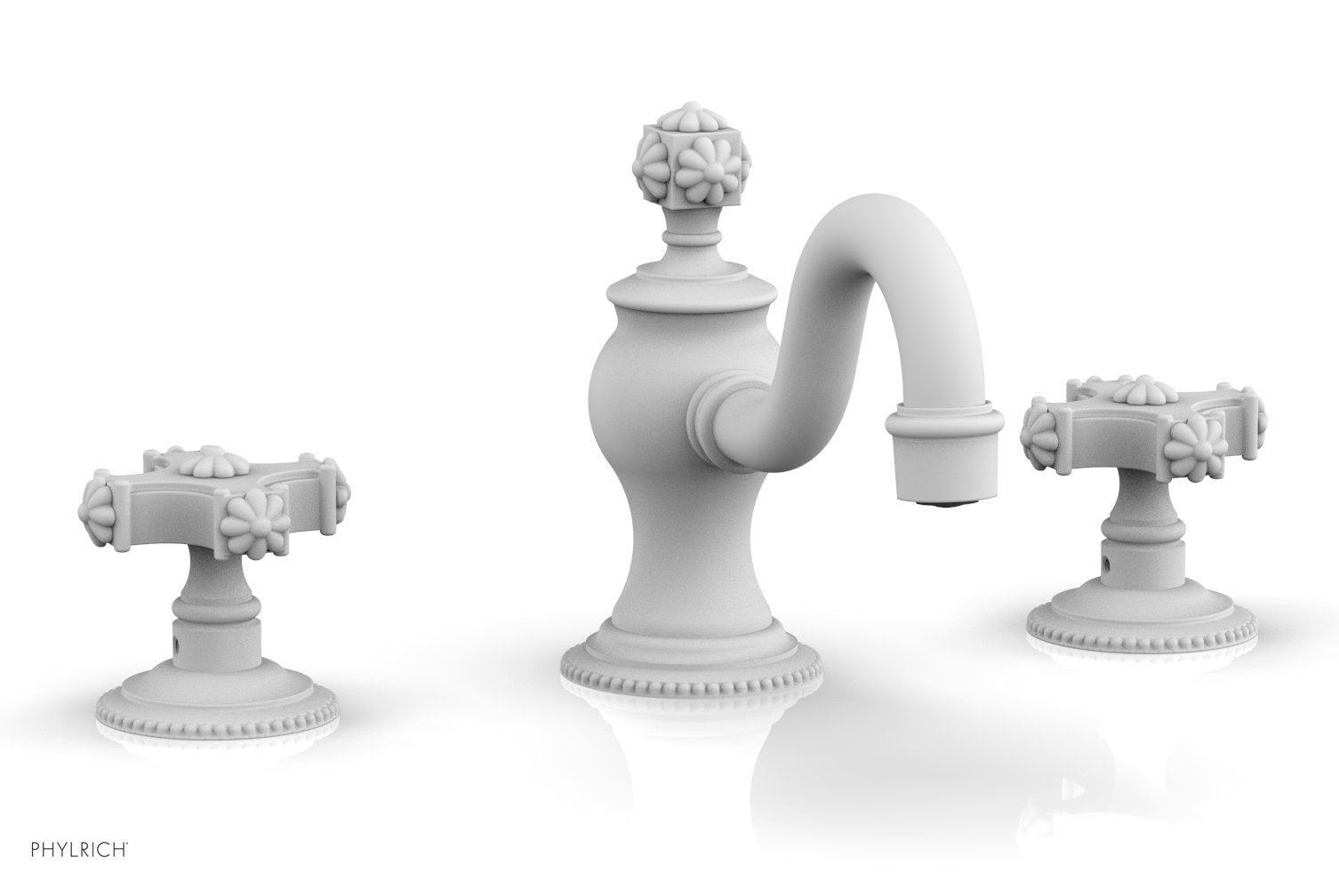 5-3/4" - Satin White - MARVELLE Widespread Faucet 162-01 by Phylrich - New York Hardware