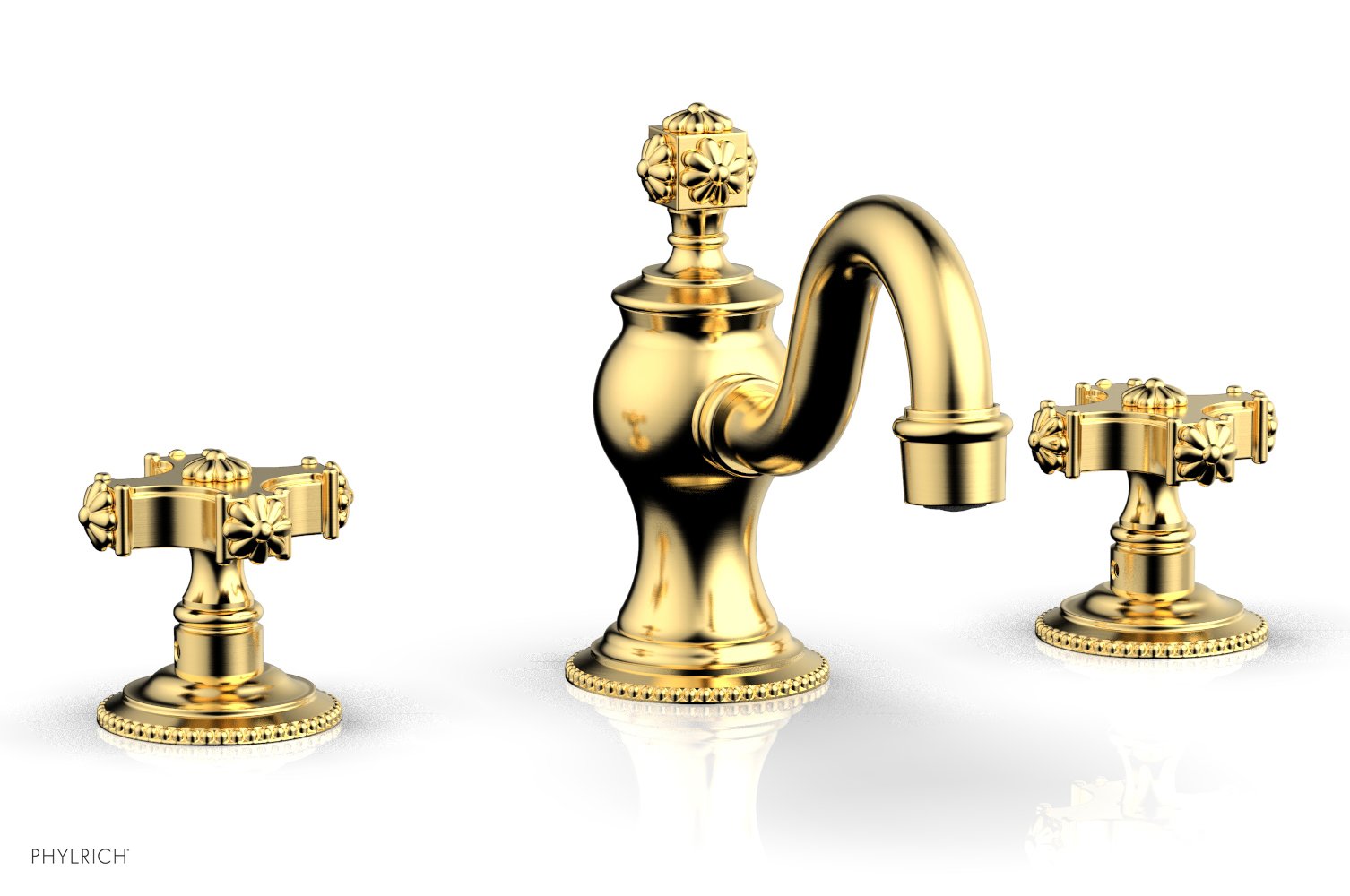 5-3/4" - Burnished Gold - MARVELLE Widespread Faucet 162-01 by Phylrich - New York Hardware