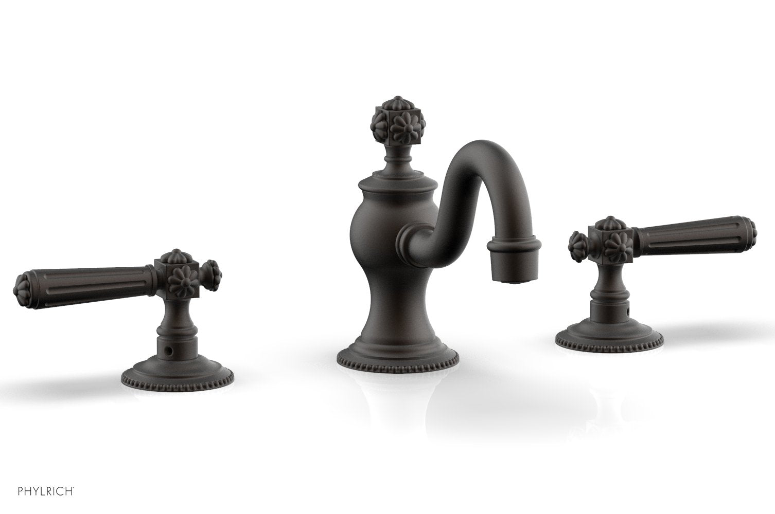 5-1/2" - Weathered Copper - MARVELLE Widespread Faucet lever Handles 162-02 by Phylrich - New York Hardware