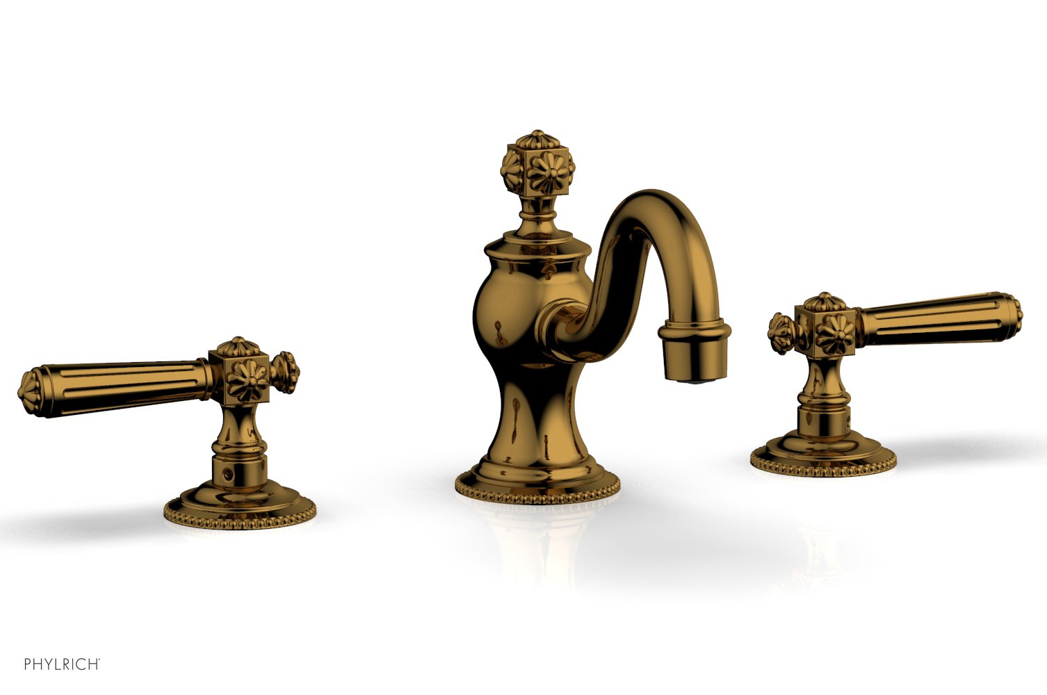 5-1/2" - Satin Gold - MARVELLE Widespread Faucet lever Handles 162-02 by Phylrich - New York Hardware