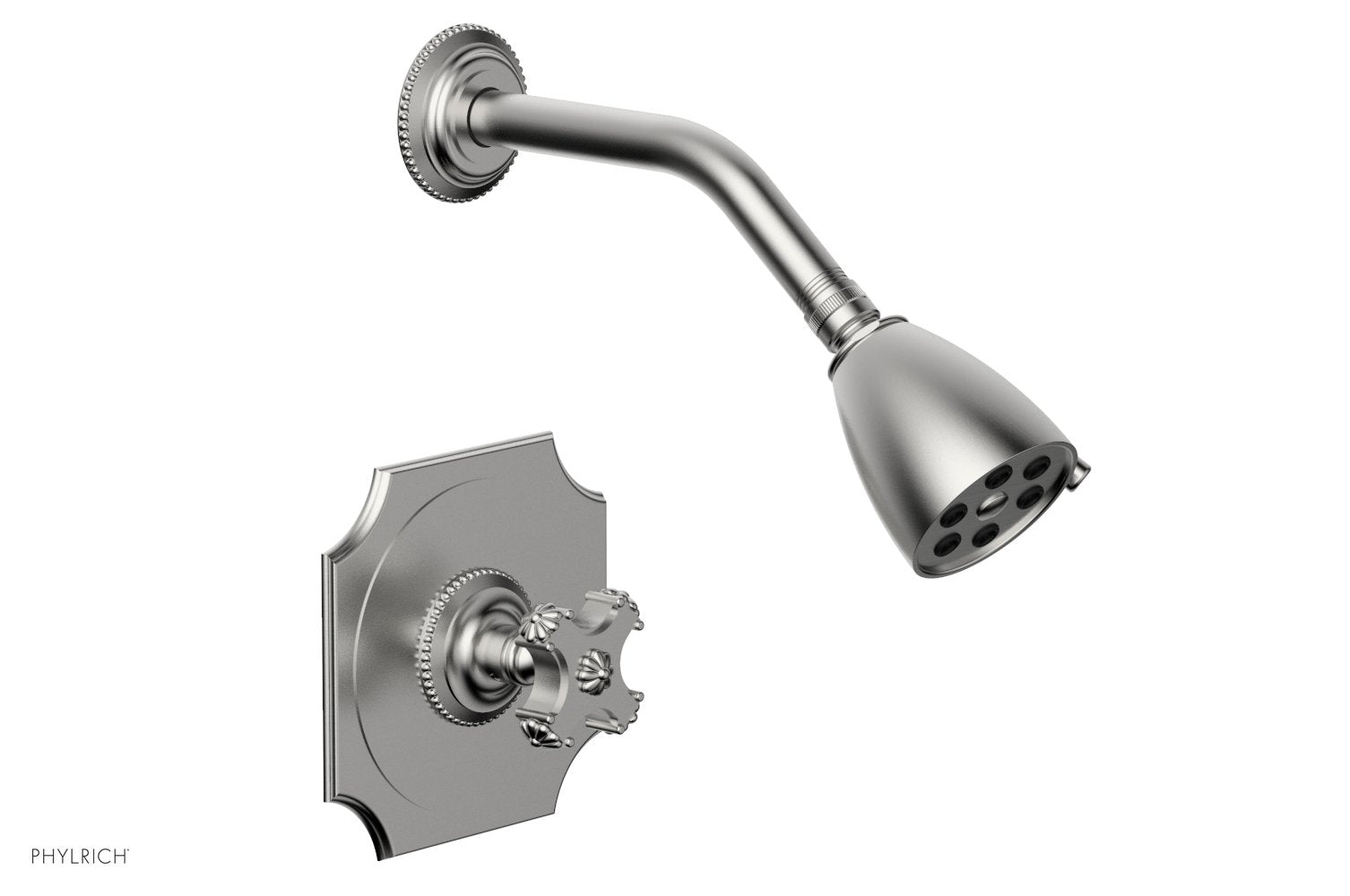 5" - Satin Chrome - MARVELLE Pressure Balance Shower Set - Cross Handle 162-21 by Phylrich - New York Hardware