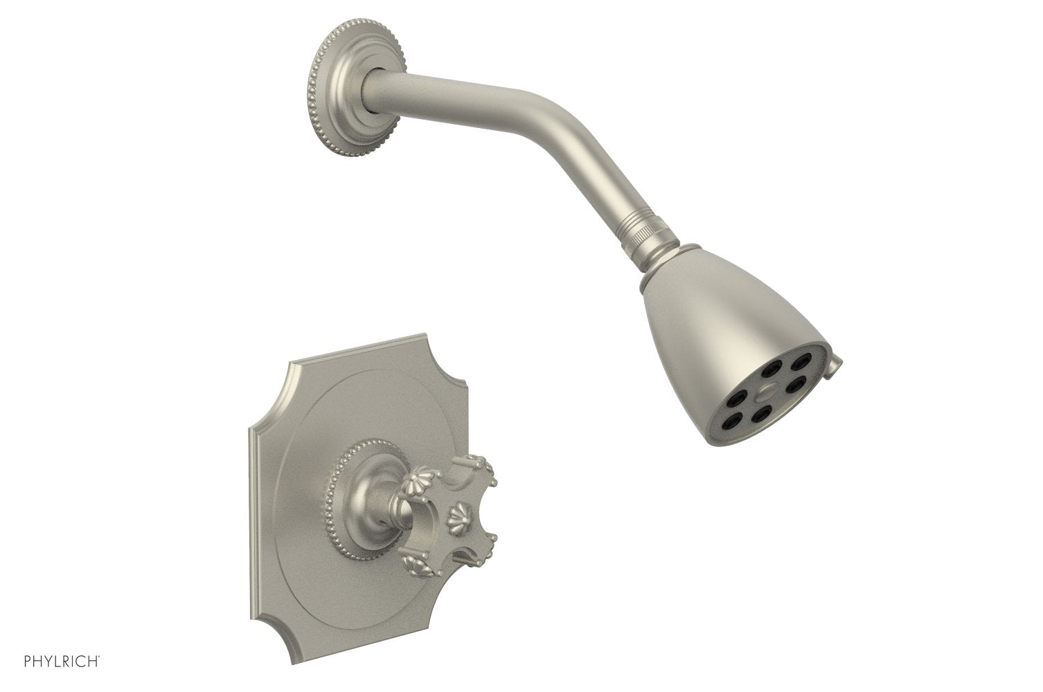 5" - Burnished Nickel - MARVELLE Pressure Balance Shower Set - Cross Handle 162-21 by Phylrich - New York Hardware