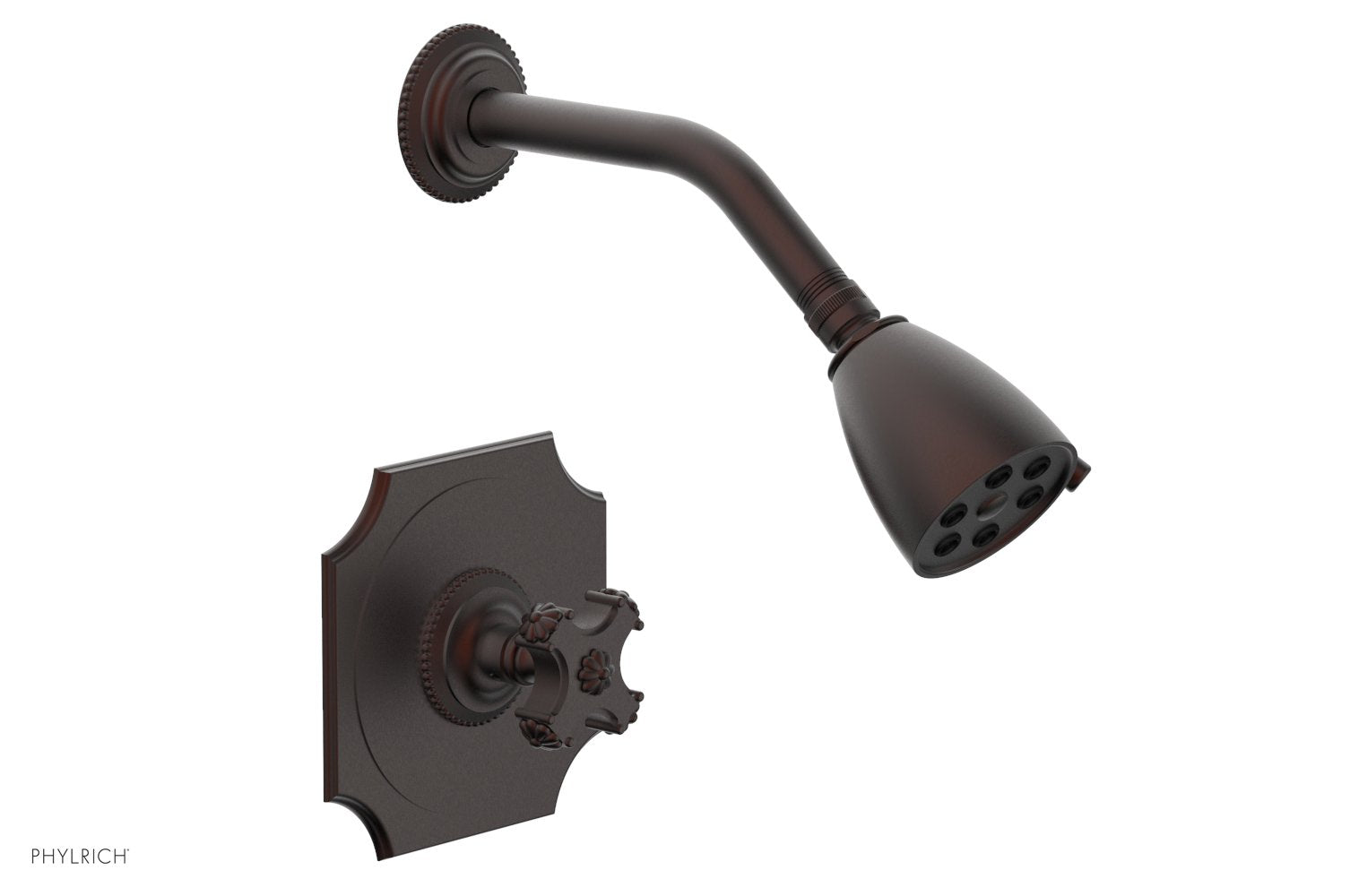 5" - Weathered Copper - MARVELLE Pressure Balance Shower Set - Cross Handle 162-21 by Phylrich - New York Hardware