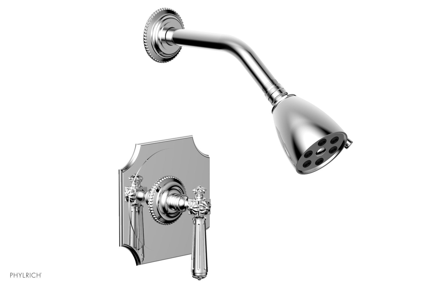 5" - Satin Brass - MARVELLE Pressure Balance Shower Set - Lever Handle 162-22 by Phylrich - New York Hardware
