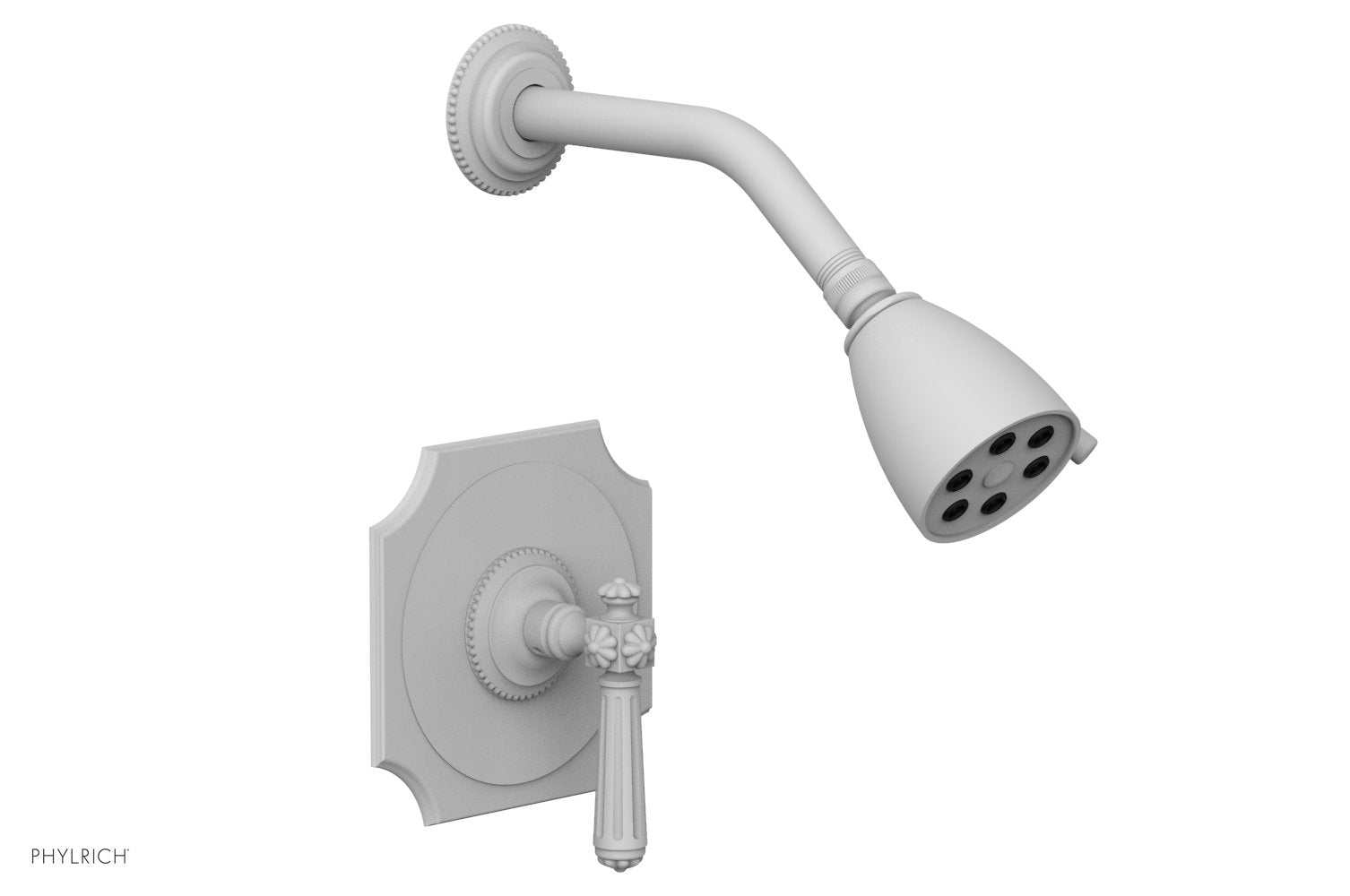 5" - Satin White - MARVELLE Pressure Balance Shower Set - Lever Handle 162-22 by Phylrich - New York Hardware