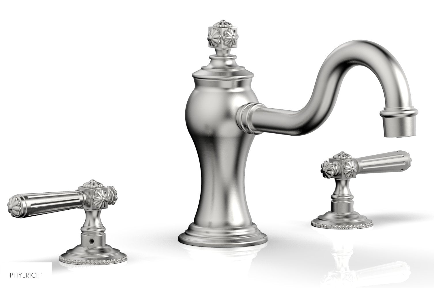 6-3/8" - Satin Chrome - MARVELLE Deck Tub Set - Lever Handles 162-41 by Phylrich - New York Hardware