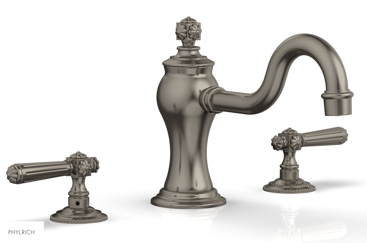 6-3/8" - Pewter - MARVELLE Deck Tub Set - Lever Handles 162-41 by Phylrich - New York Hardware