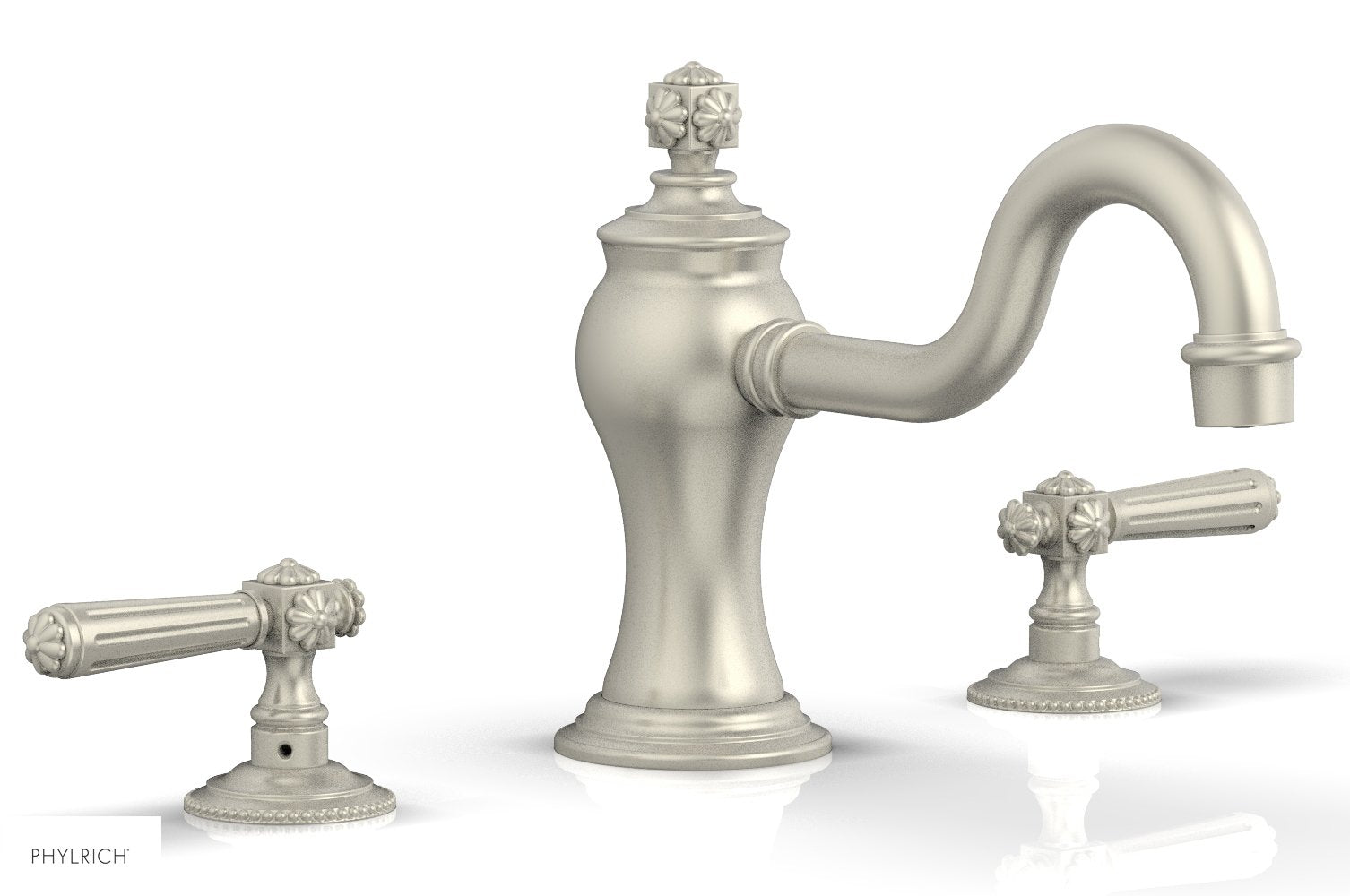 6-3/8" - Burnished Nickel - MARVELLE Deck Tub Set - Lever Handles 162-41 by Phylrich - New York Hardware