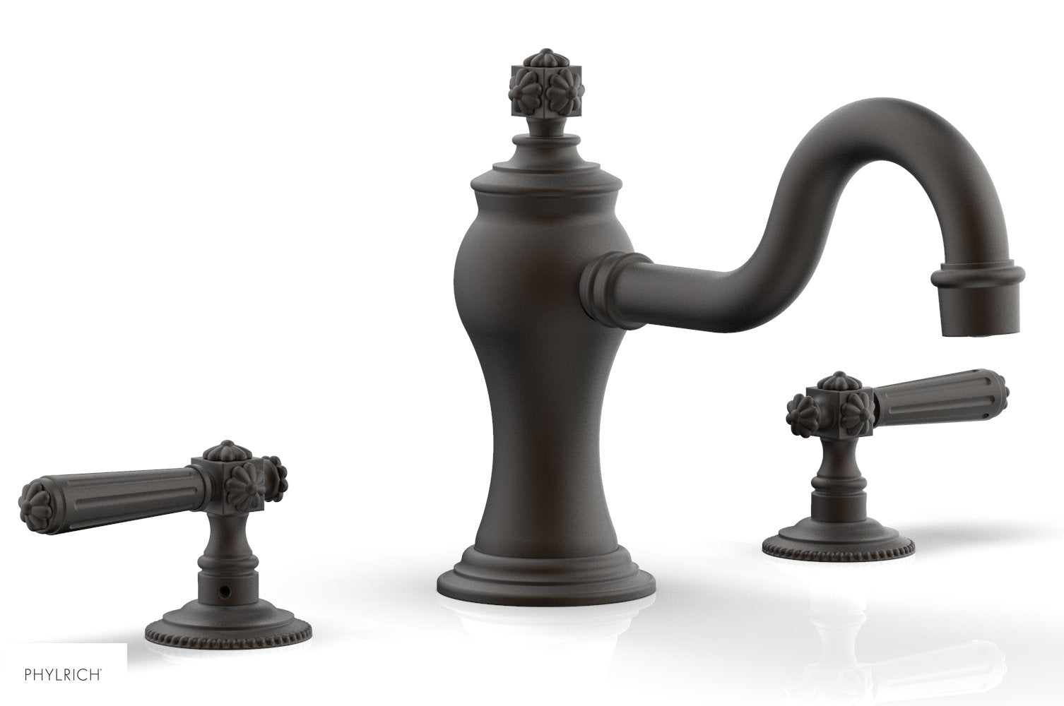 6-3/8" - Oil Rubbed Bronze - MARVELLE Deck Tub Set - Lever Handles 162-41 by Phylrich - New York Hardware