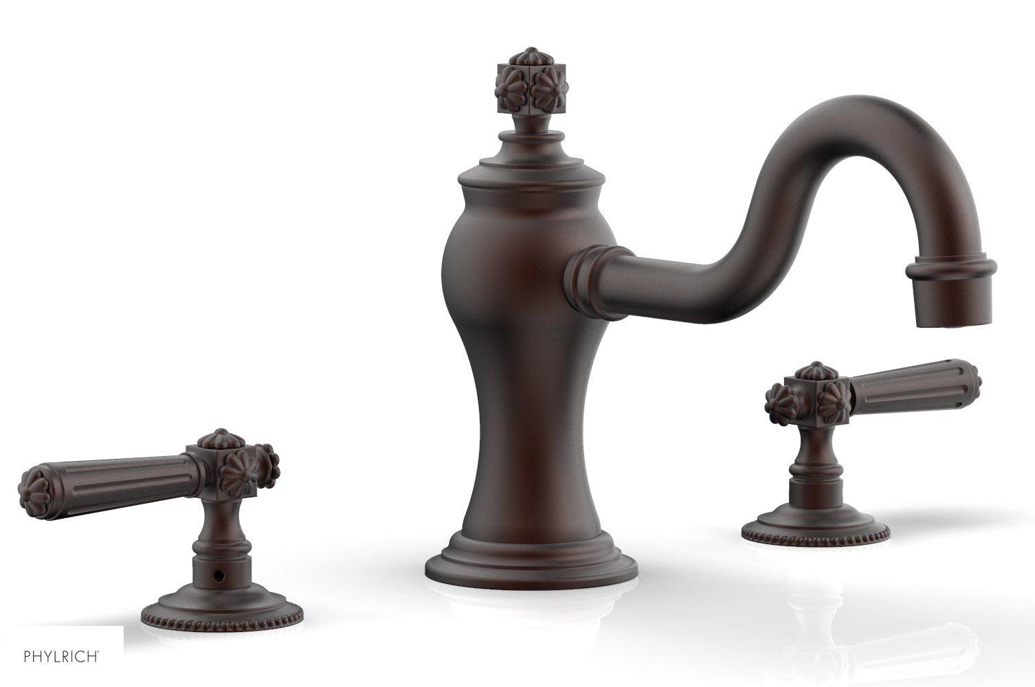 6-3/8" - Weathered Copper - MARVELLE Deck Tub Set - Lever Handles 162-41 by Phylrich - New York Hardware