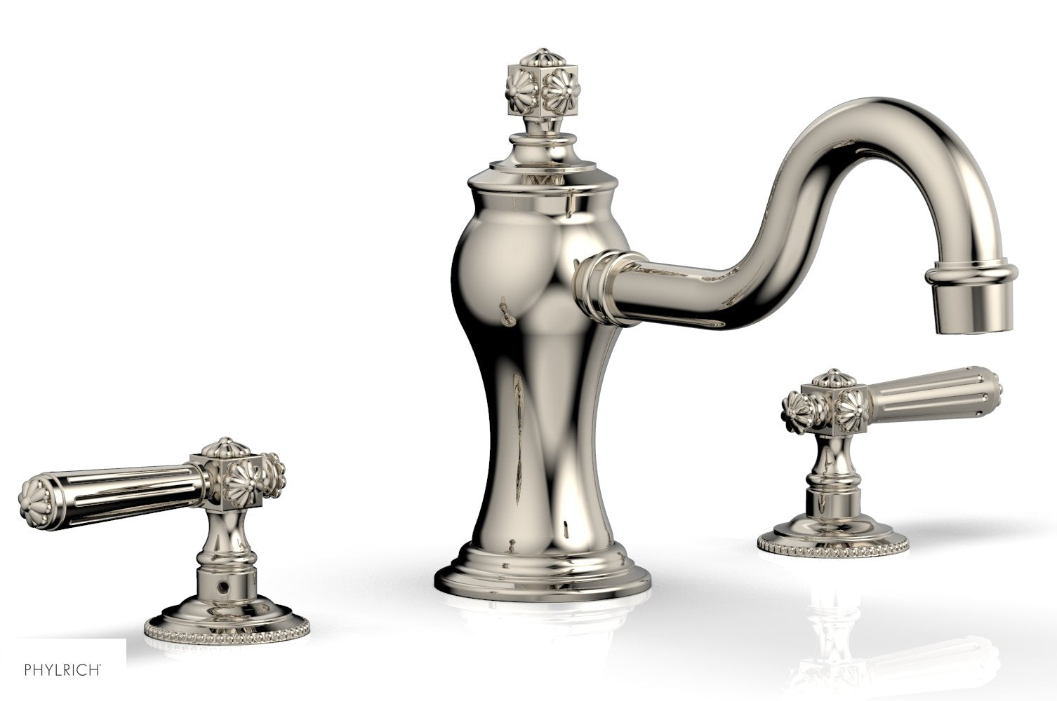 6-3/8" - Matte Black - MARVELLE Deck Tub Set - Lever Handles 162-41 by Phylrich - New York Hardware