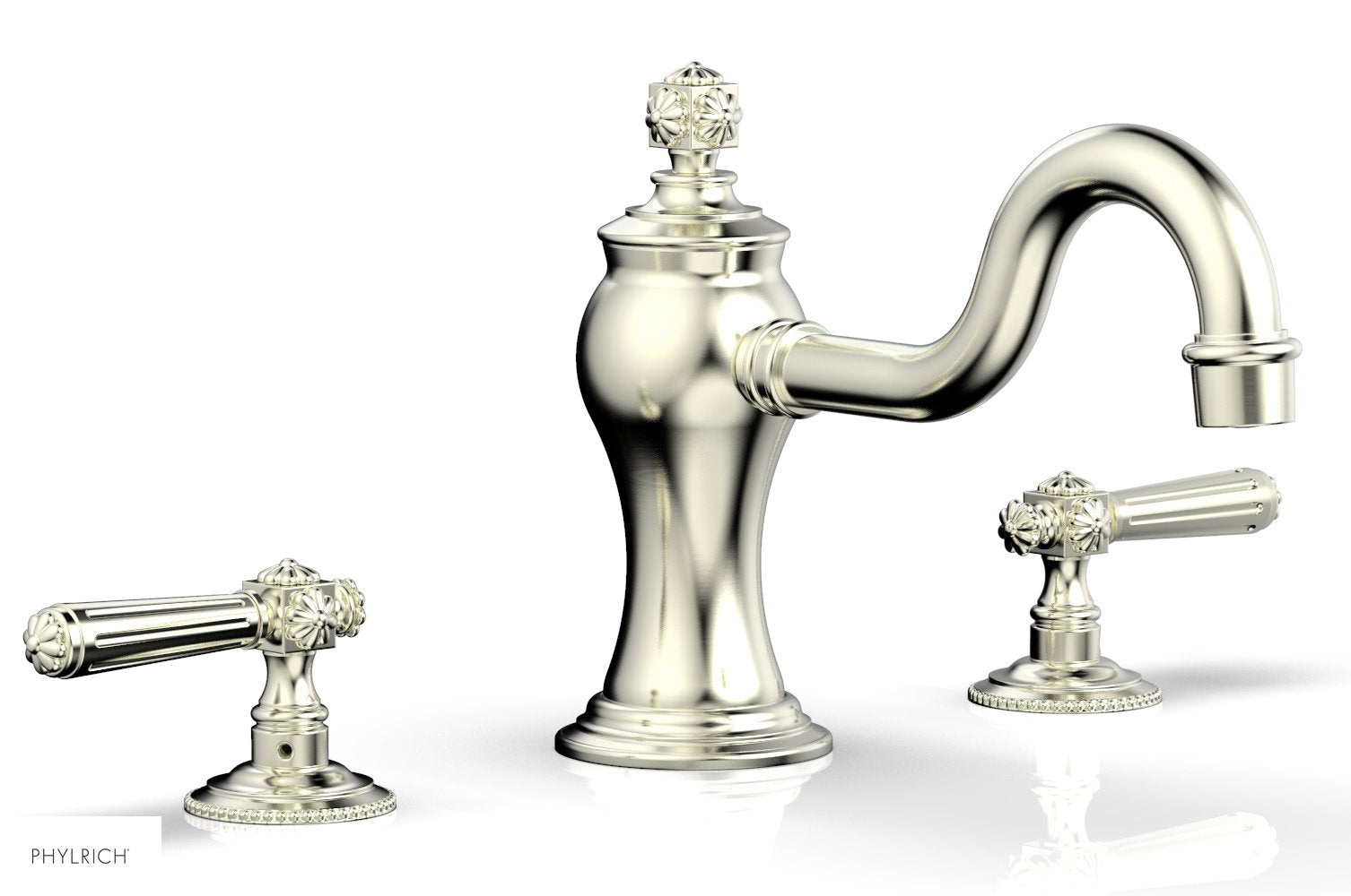 6-3/8" - Polished Chrome - MARVELLE Deck Tub Set - Lever Handles 162-41 by Phylrich - New York Hardware