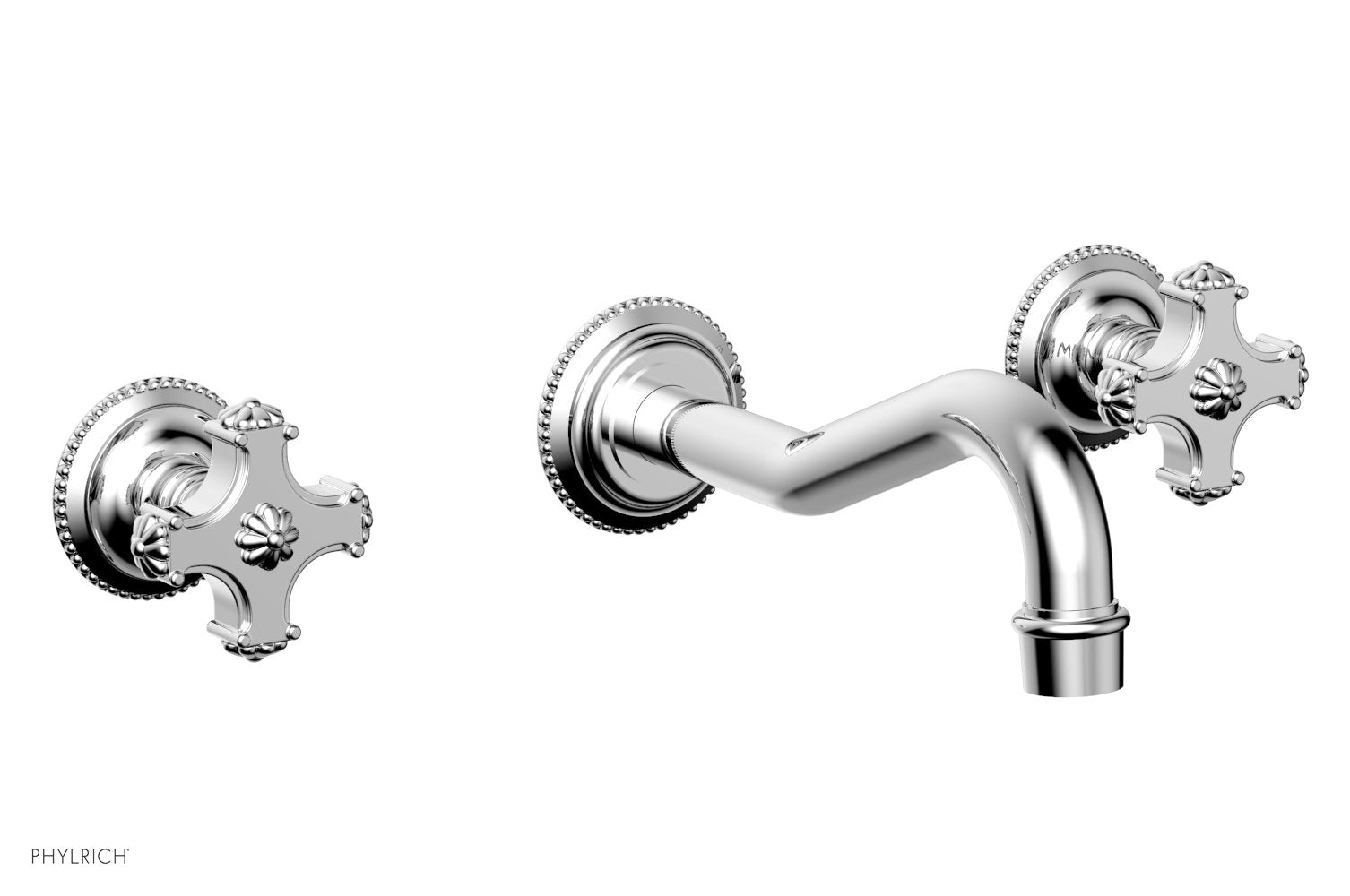 1-1/8" - Satin Brass - MARVELLE Wall Tub Set - Blade Handles 162-56 by Phylrich - New York Hardware