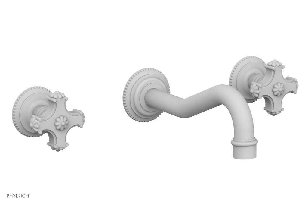 1-1/8" - Satin White - MARVELLE Wall Tub Set - Blade Handles 162-56 by Phylrich - New York Hardware
