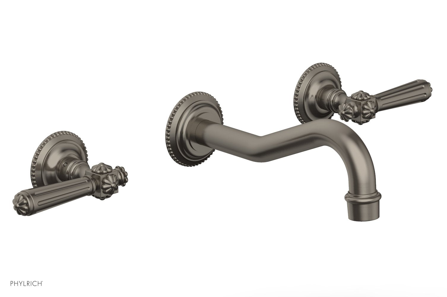 1-1/8" - Burnished Nickel - MARVELLE Wall Tub Set - Lever Handles 162-57 by Phylrich - New York Hardware