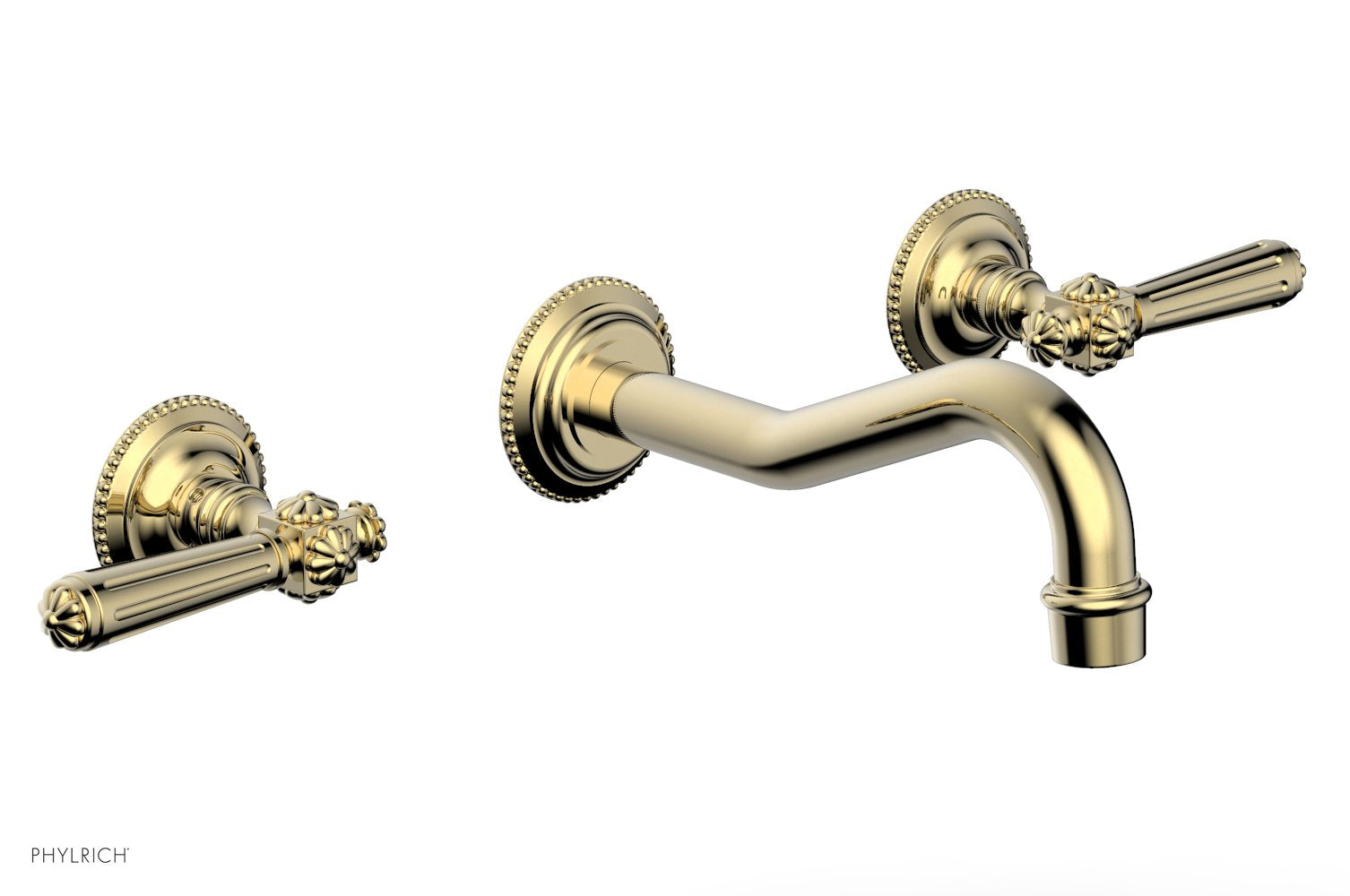 1-1/8" - Old English Brass - MARVELLE Wall Tub Set - Lever Handles 162-57 by Phylrich - New York Hardware