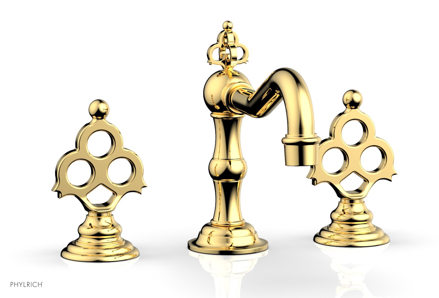 6-7/8" - Polished Gold - MAISON Widespread Faucet 164-01 by Phylrich - New York Hardware