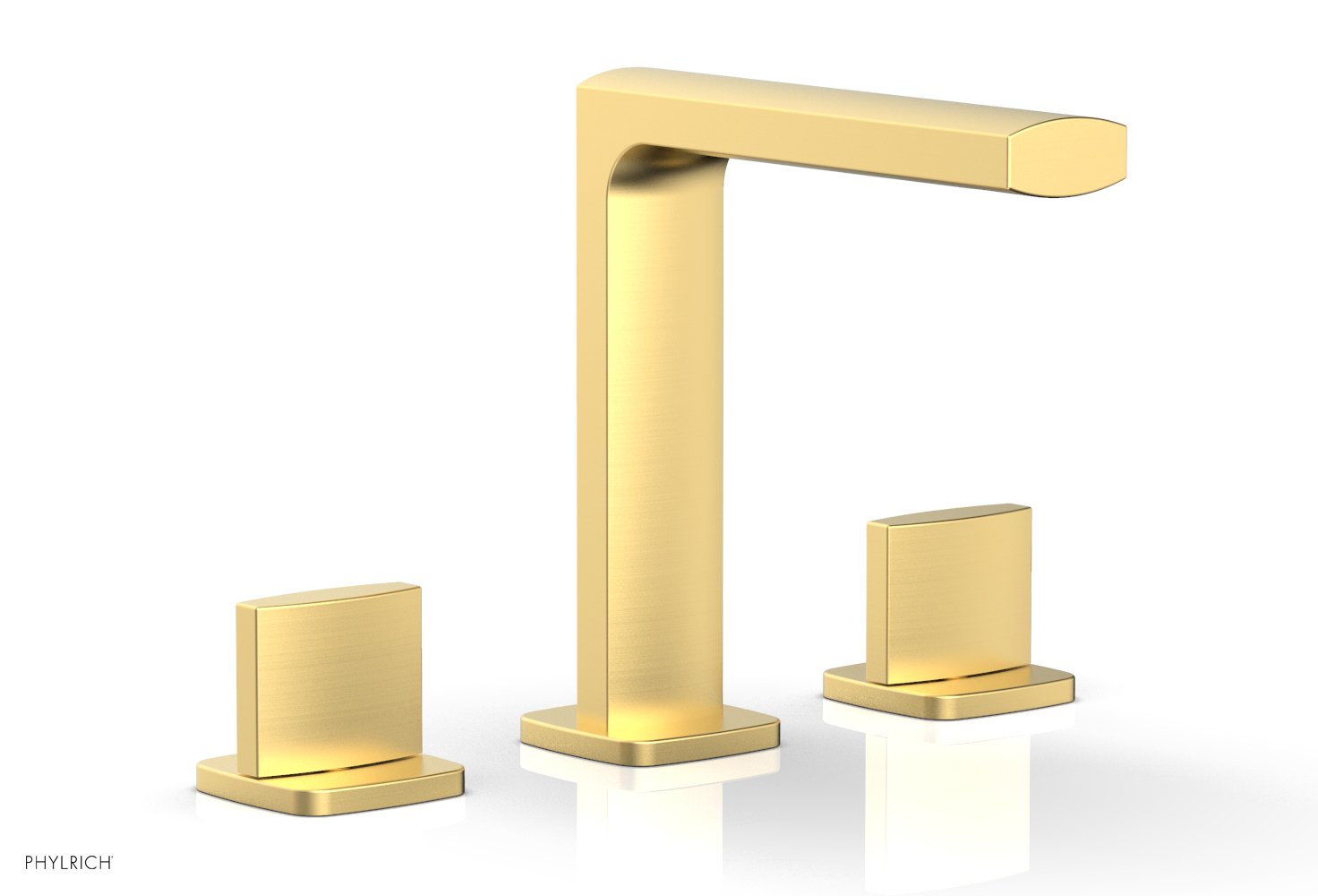 1-1/8" - Burnished Gold - RADI Widespread Faucet - Blade Handle High Spout 181-01 by Phylrich - New York Hardware