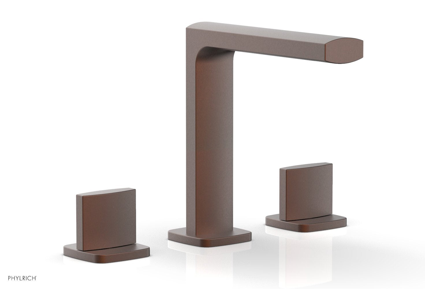 1-1/8" - Weathered Copper - RADI Widespread Faucet - Blade Handle High Spout 181-01 by Phylrich - New York Hardware