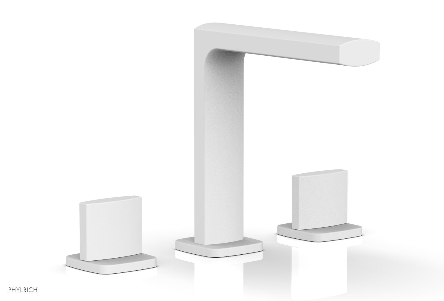 1-1/8" - Satin White - RADI Widespread Faucet - Blade Handle High Spout 181-01 by Phylrich - New York Hardware