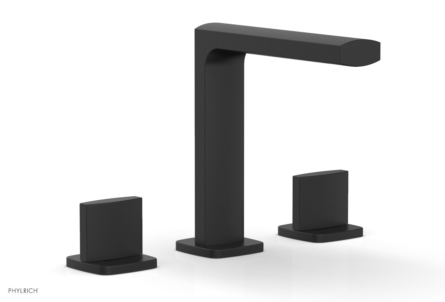 1-1/8" - Matte Black - RADI Widespread Faucet - Blade Handle High Spout 181-01 by Phylrich - New York Hardware