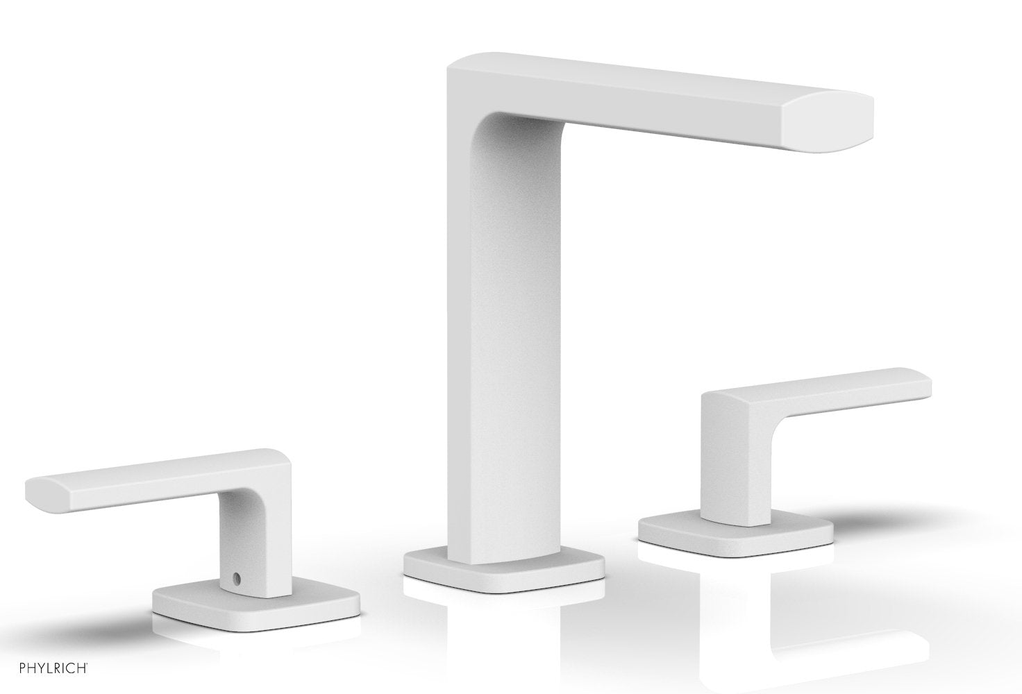 1-1/8" - Satin White - RADI Widespread Faucet Lever Handles High Spout 181-02 by Phylrich - New York Hardware