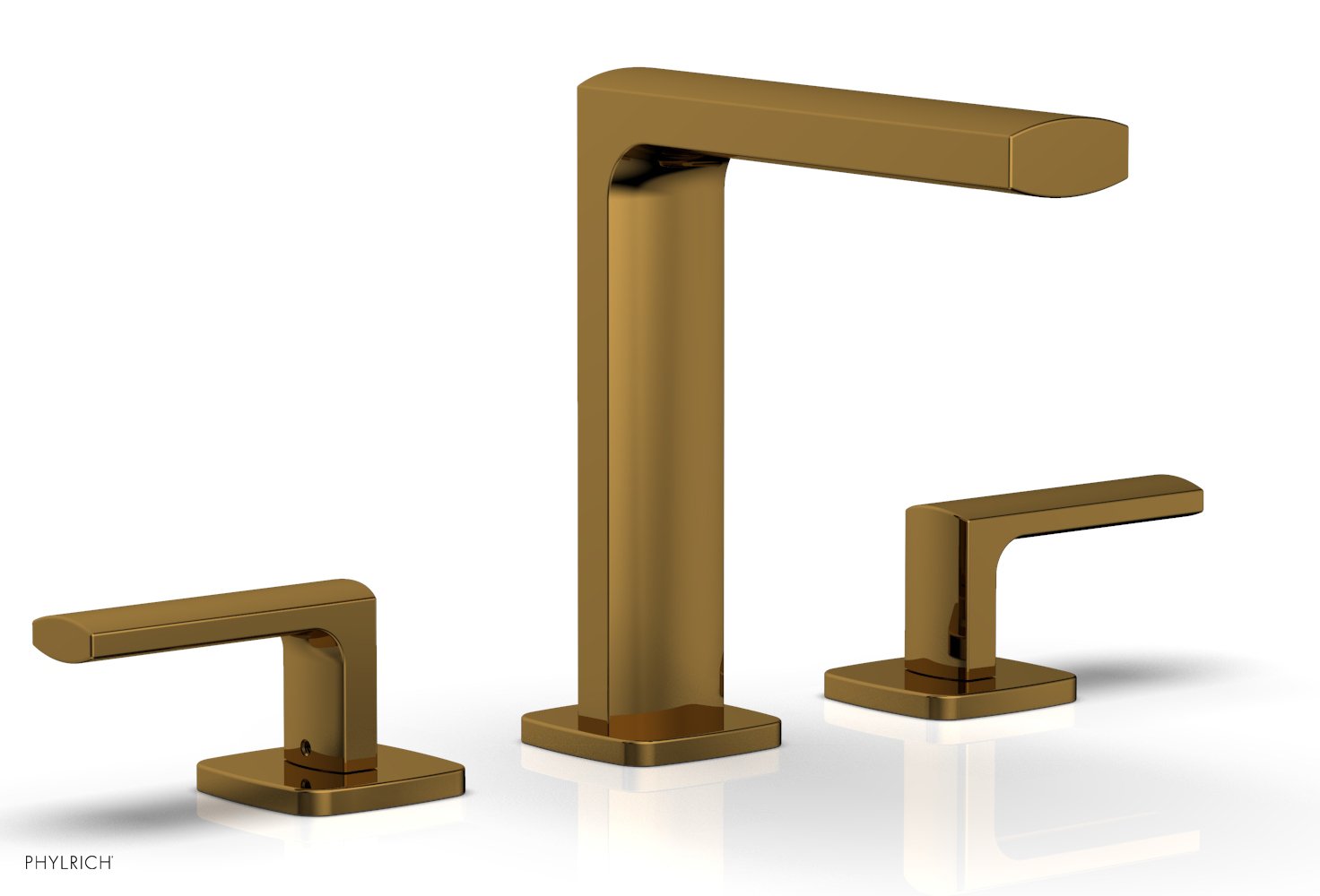 1-1/8" - French Brass - RADI Widespread Faucet Lever Handles High Spout 181-02 by Phylrich - New York Hardware