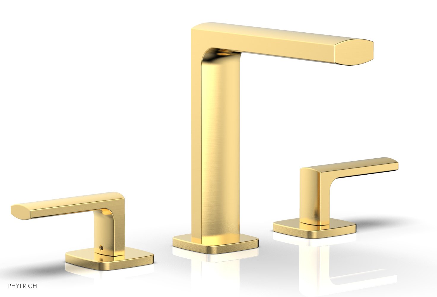 1-1/8" - Satin Gold - RADI Widespread Faucet Lever Handles High Spout 181-02 by Phylrich - New York Hardware