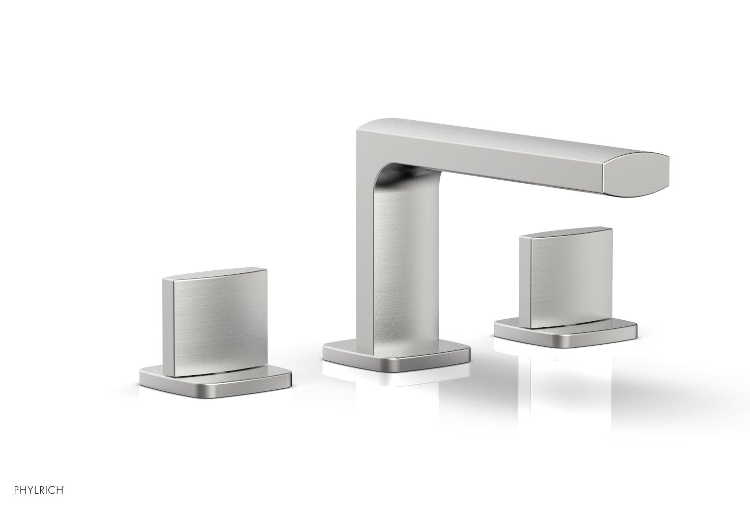 1-1/8" - Satin Chrome - RADI Widespread Faucet - Blade Handles Low Spout 181-04 by Phylrich - New York Hardware