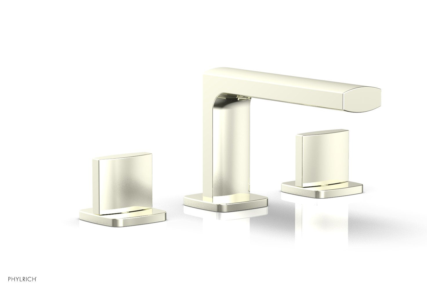 1-1/8" - Burnished Nickel - RADI Widespread Faucet - Blade Handles Low Spout 181-04 by Phylrich - New York Hardware