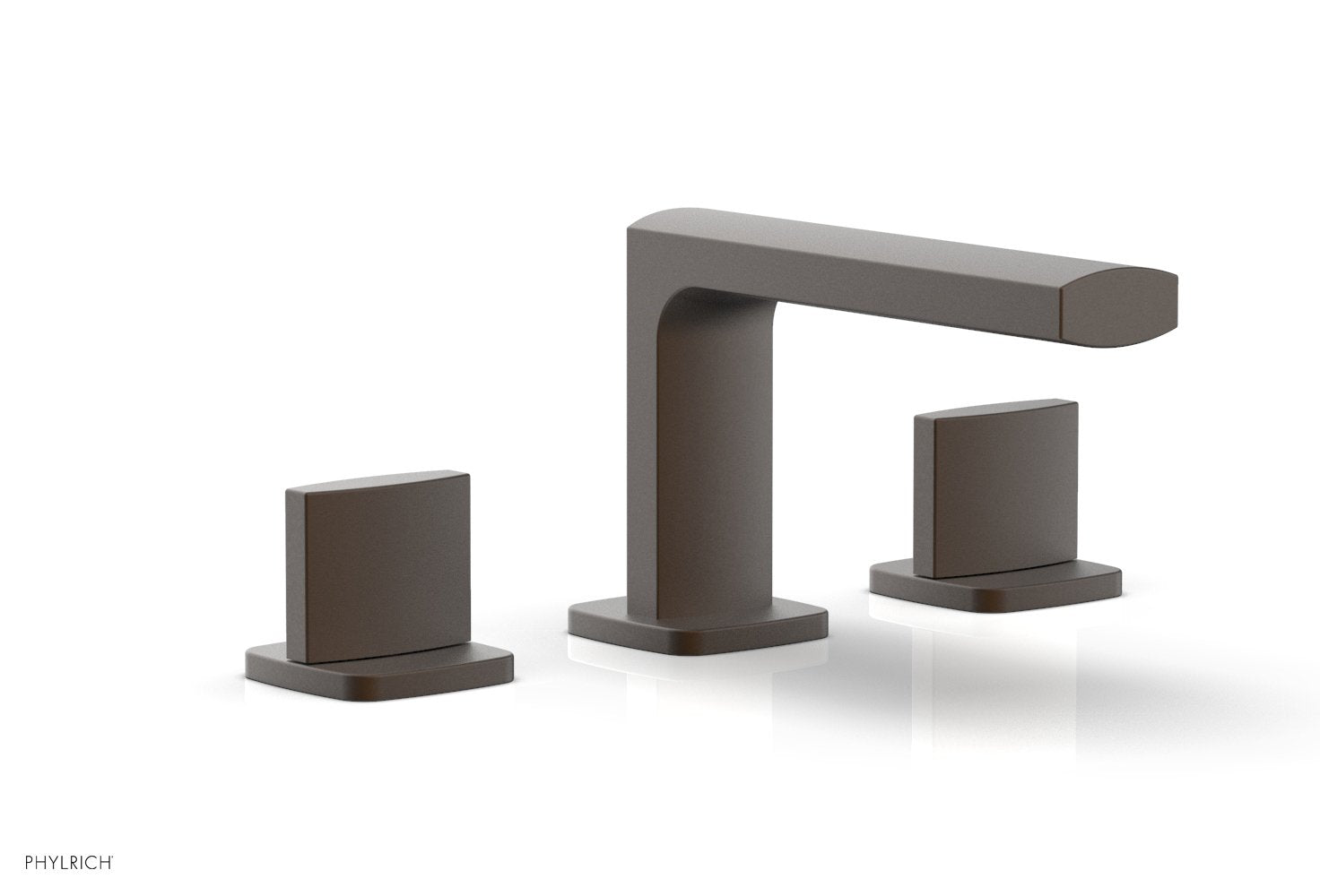 1-1/8" - Oil Rubbed Bronze - RADI Widespread Faucet - Blade Handles Low Spout 181-04 by Phylrich - New York Hardware