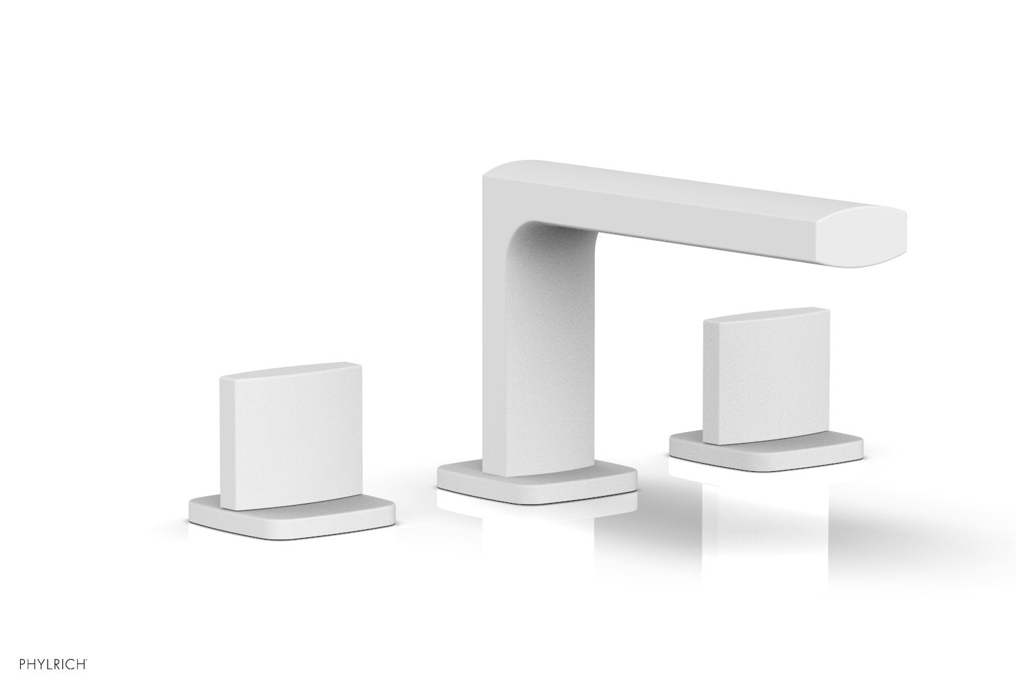 1-1/8" - Satin White - RADI Widespread Faucet - Blade Handles Low Spout 181-04 by Phylrich - New York Hardware