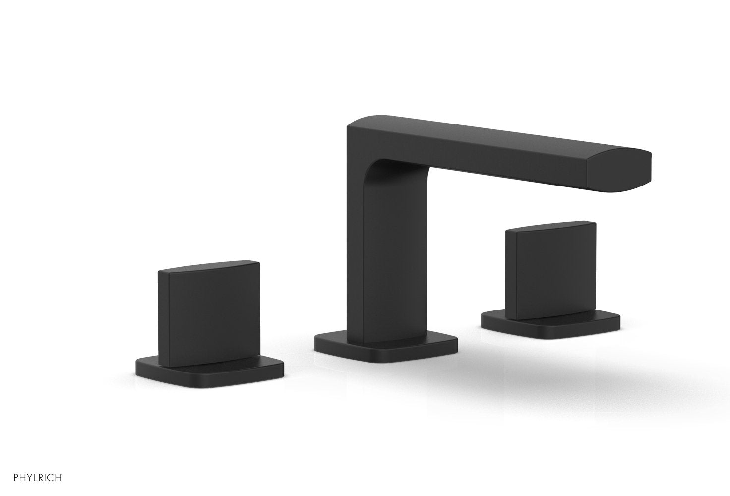 1-1/8" - Polished Brass - RADI Widespread Faucet - Blade Handles Low Spout 181-04 by Phylrich - New York Hardware