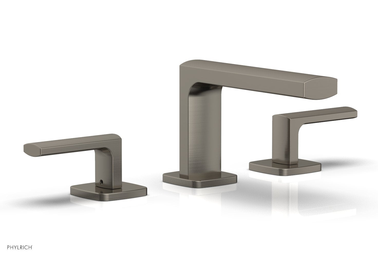 1-1/8" - Polished Brass Uncoated - RADI Widespread Faucet - Lever Handles Low Spout 181-05 by Phylrich - New York Hardware