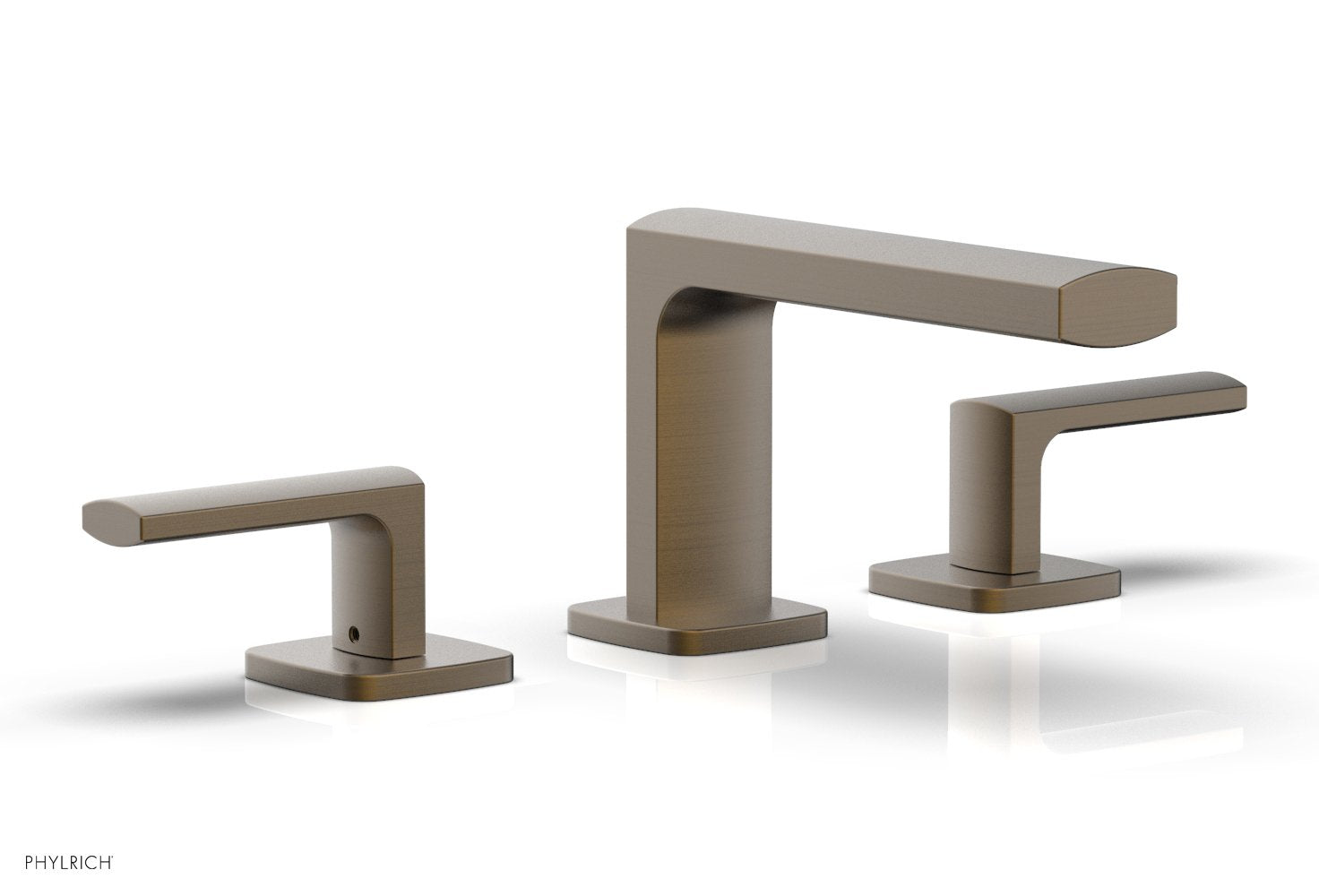 1-1/8" - Antique Bronze - RADI Widespread Faucet - Lever Handles Low Spout 181-05 by Phylrich - New York Hardware