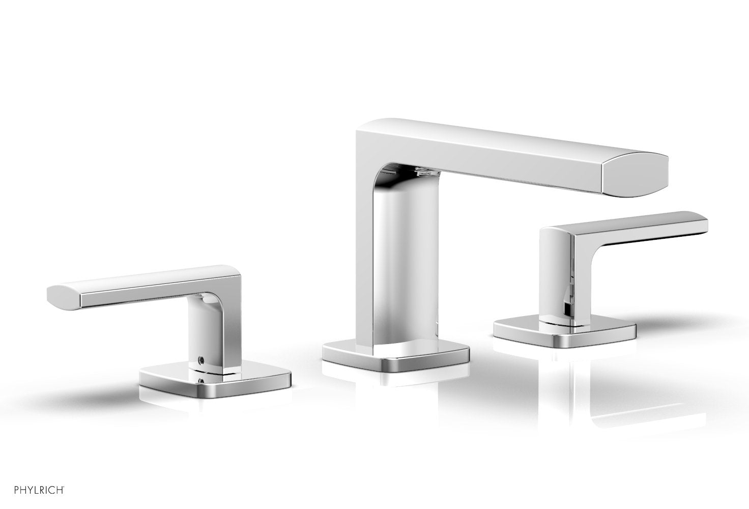 1-1/8" - Polished Nickel - RADI Widespread Faucet - Lever Handles Low Spout 181-05 by Phylrich - New York Hardware