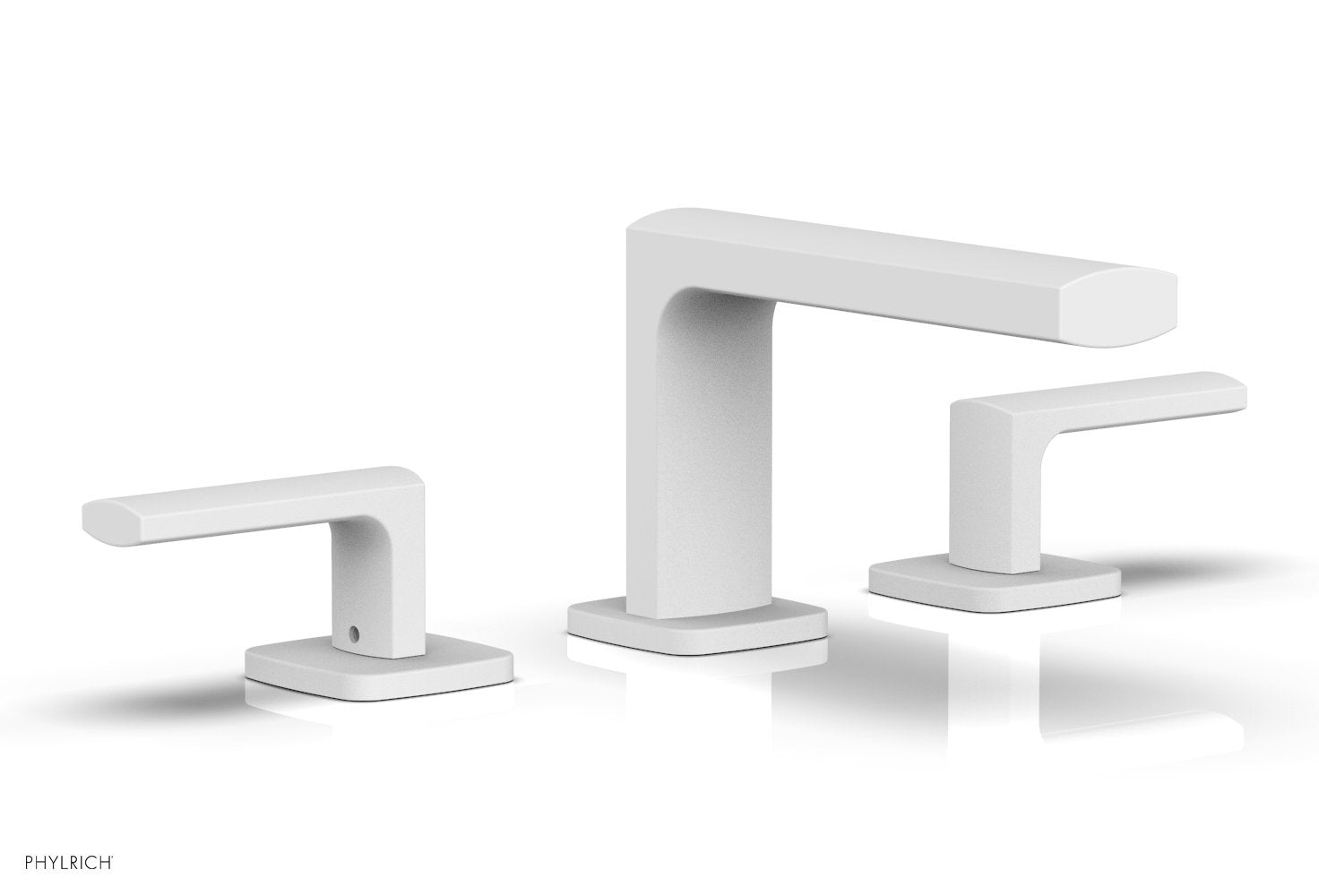 1-1/8" - Satin White - RADI Widespread Faucet - Lever Handles Low Spout 181-05 by Phylrich - New York Hardware