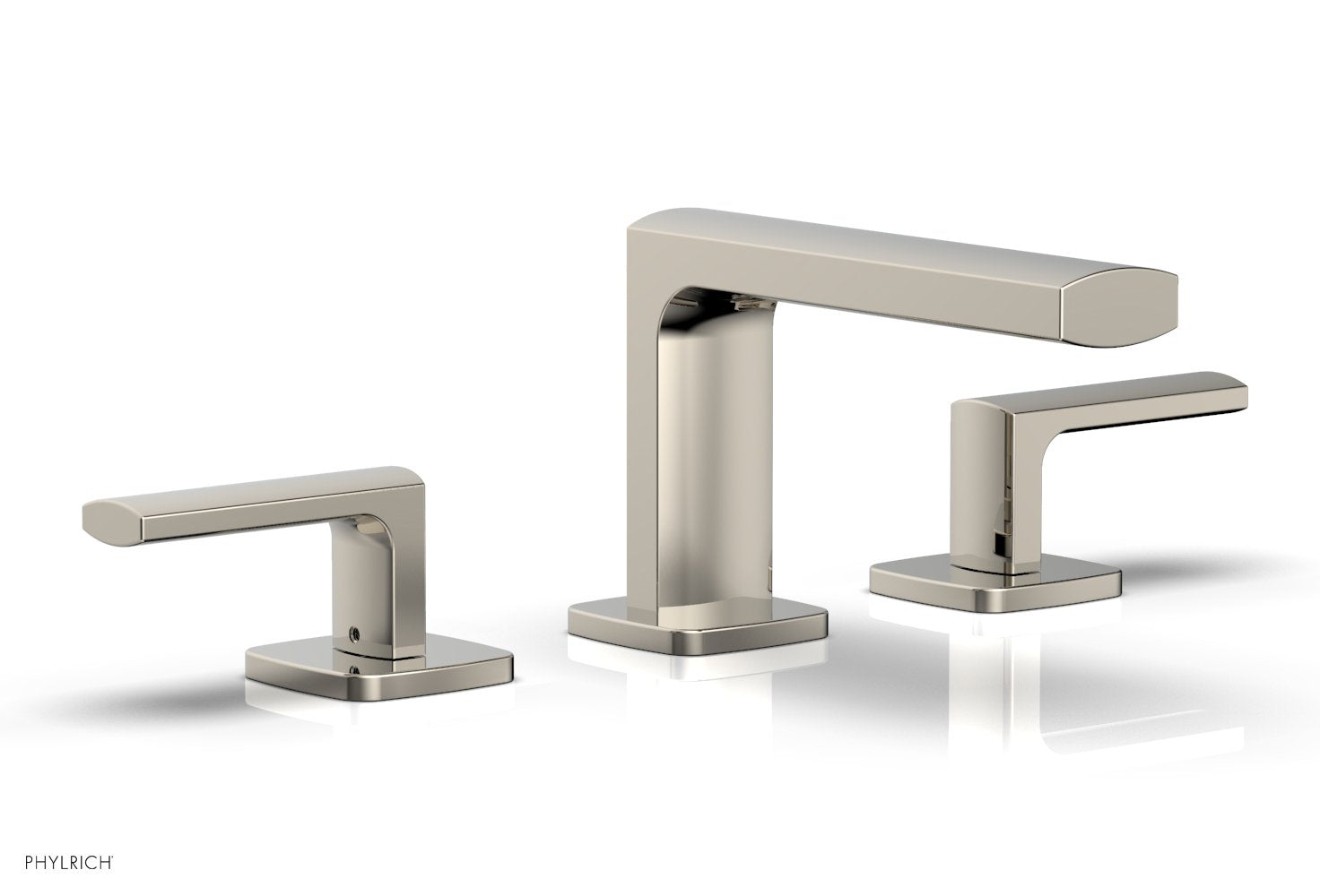 1-1/8" - Satin Nickel - RADI Widespread Faucet - Lever Handles Low Spout 181-05 by Phylrich - New York Hardware