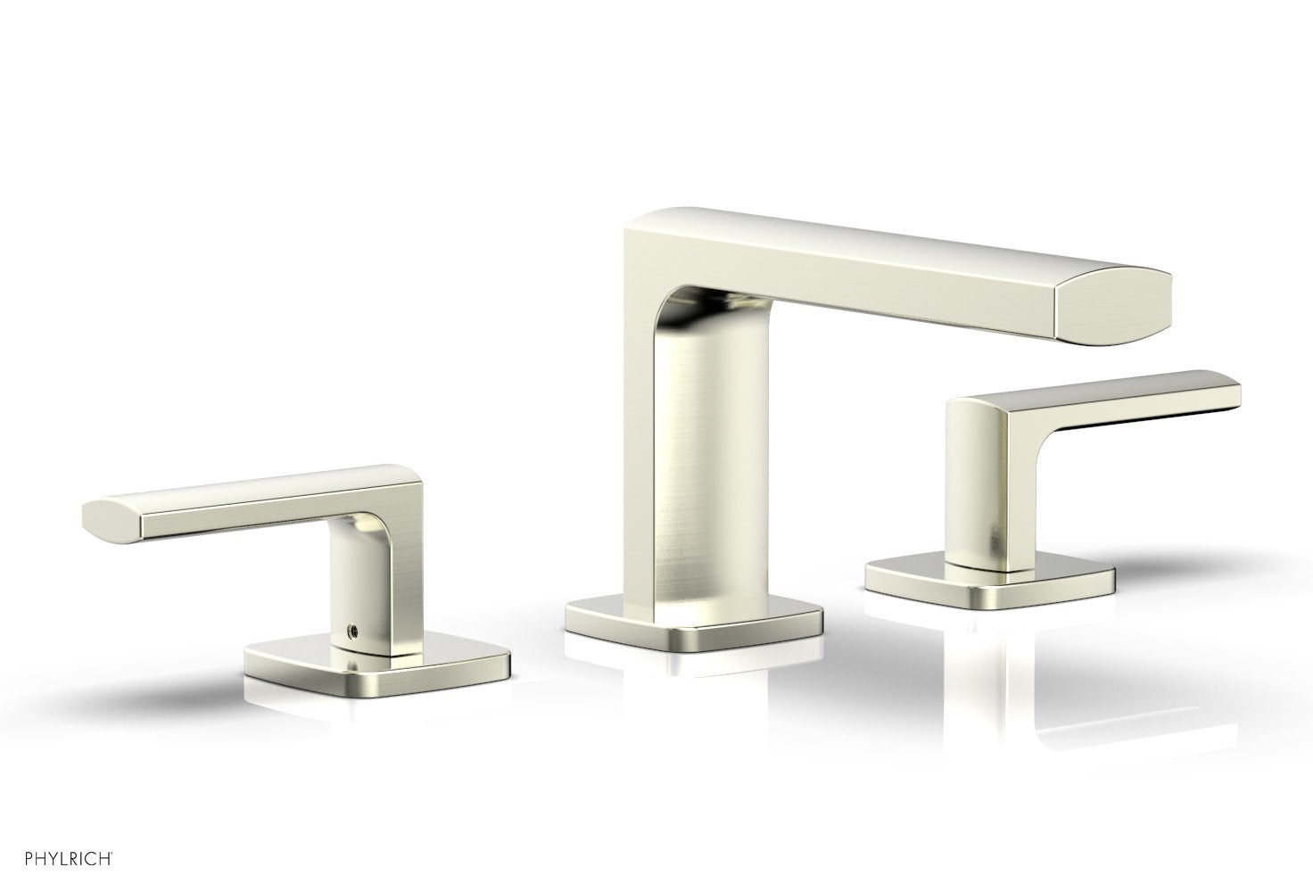 1-1/8" - French Brass - RADI Widespread Faucet - Lever Handles Low Spout 181-05 by Phylrich - New York Hardware