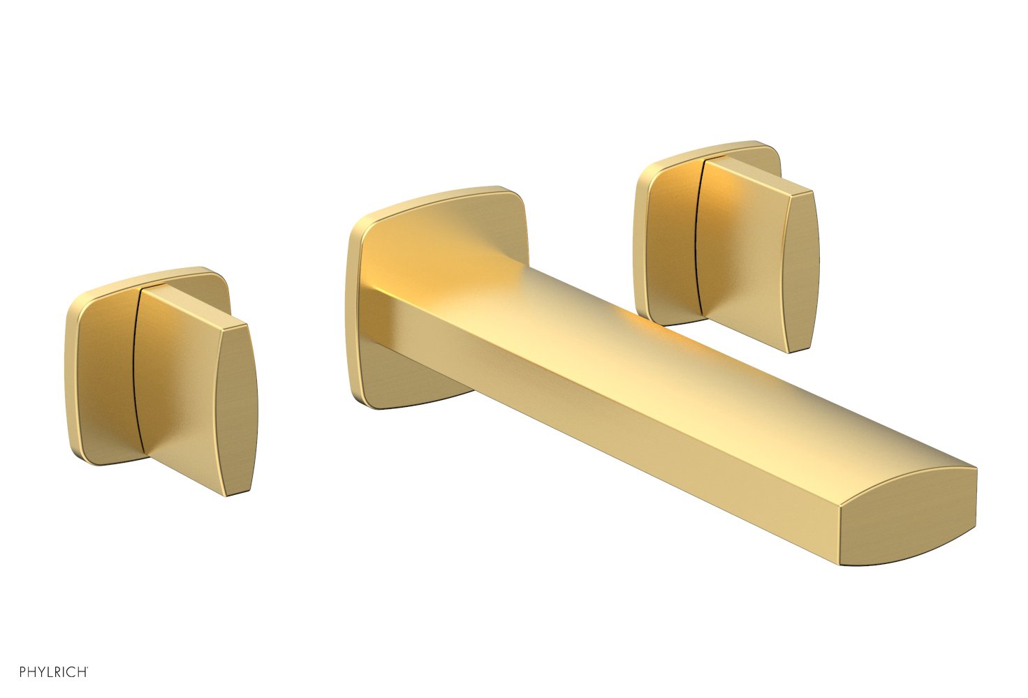 1-1/8" - Satin Chrome - RADI Wall Lavatory Set - Blade Handles 181-11 by Phylrich - New York Hardware