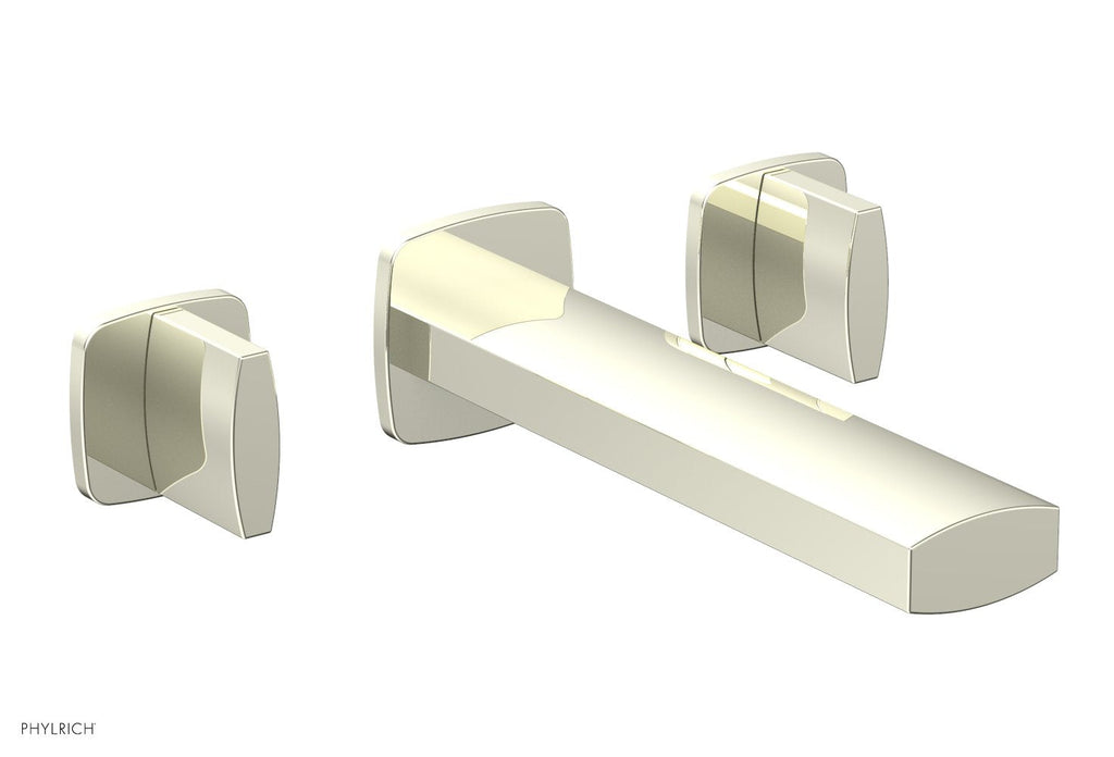 1-1/8" - Polished Brass Uncoated - RADI Wall Lavatory Set - Blade Handles 181-11 by Phylrich - New York Hardware