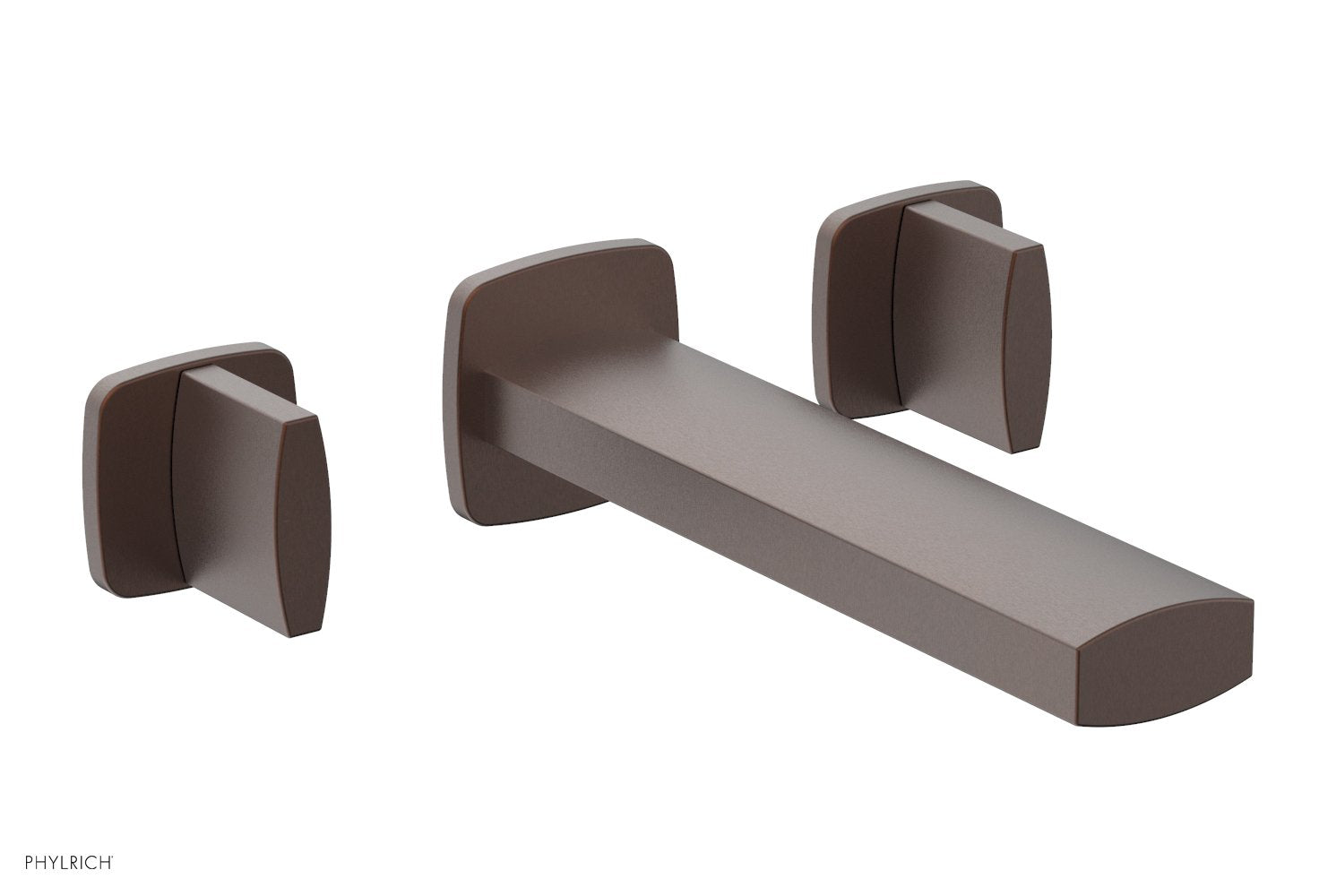 1-1/8" - Weathered Copper - RADI Wall Lavatory Set - Blade Handles 181-11 by Phylrich - New York Hardware